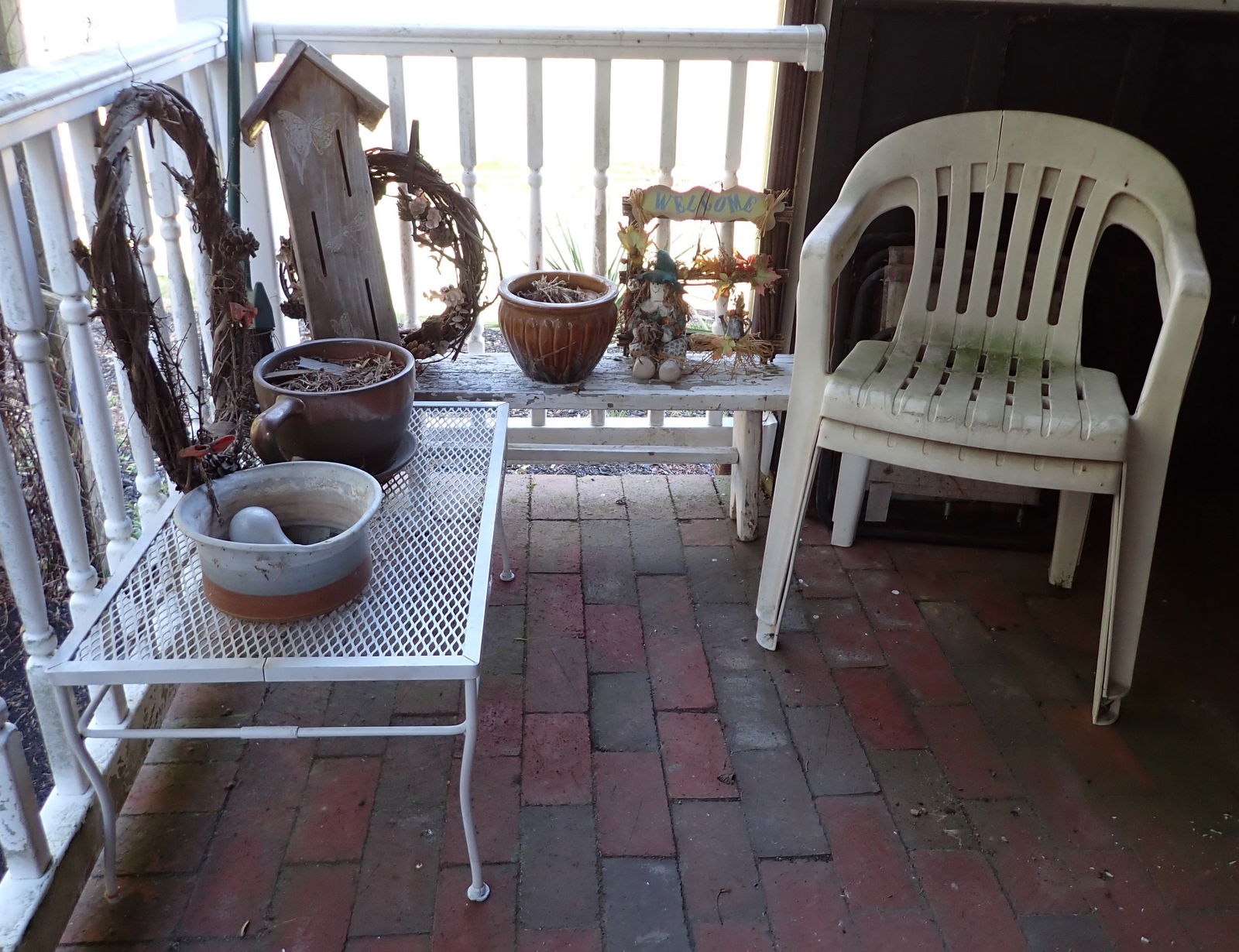 Coffee Cup Planter Metal Patio Table & Misc (1 of 5)