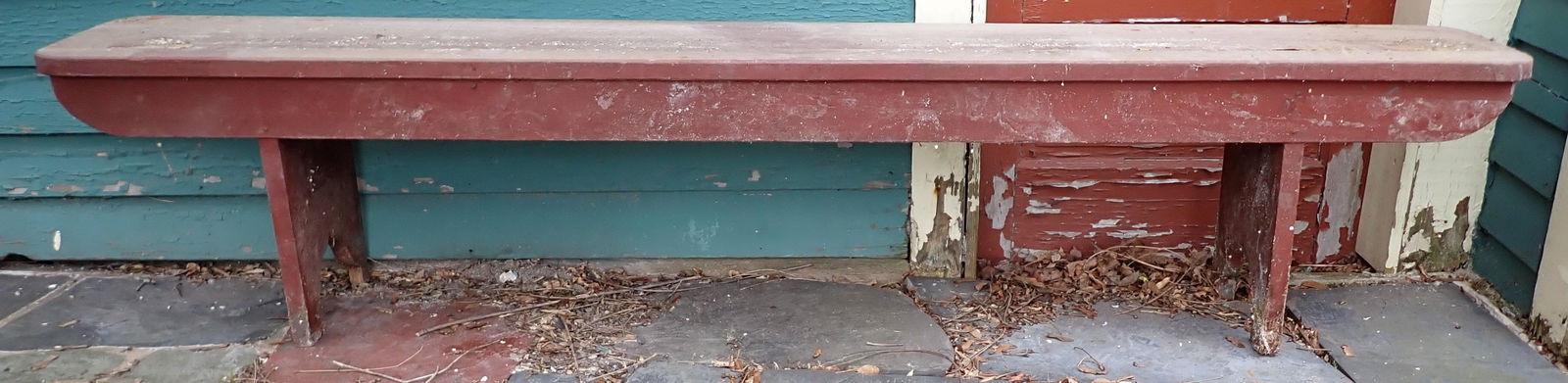 Farm Bench in Red Paint (1 of 5)