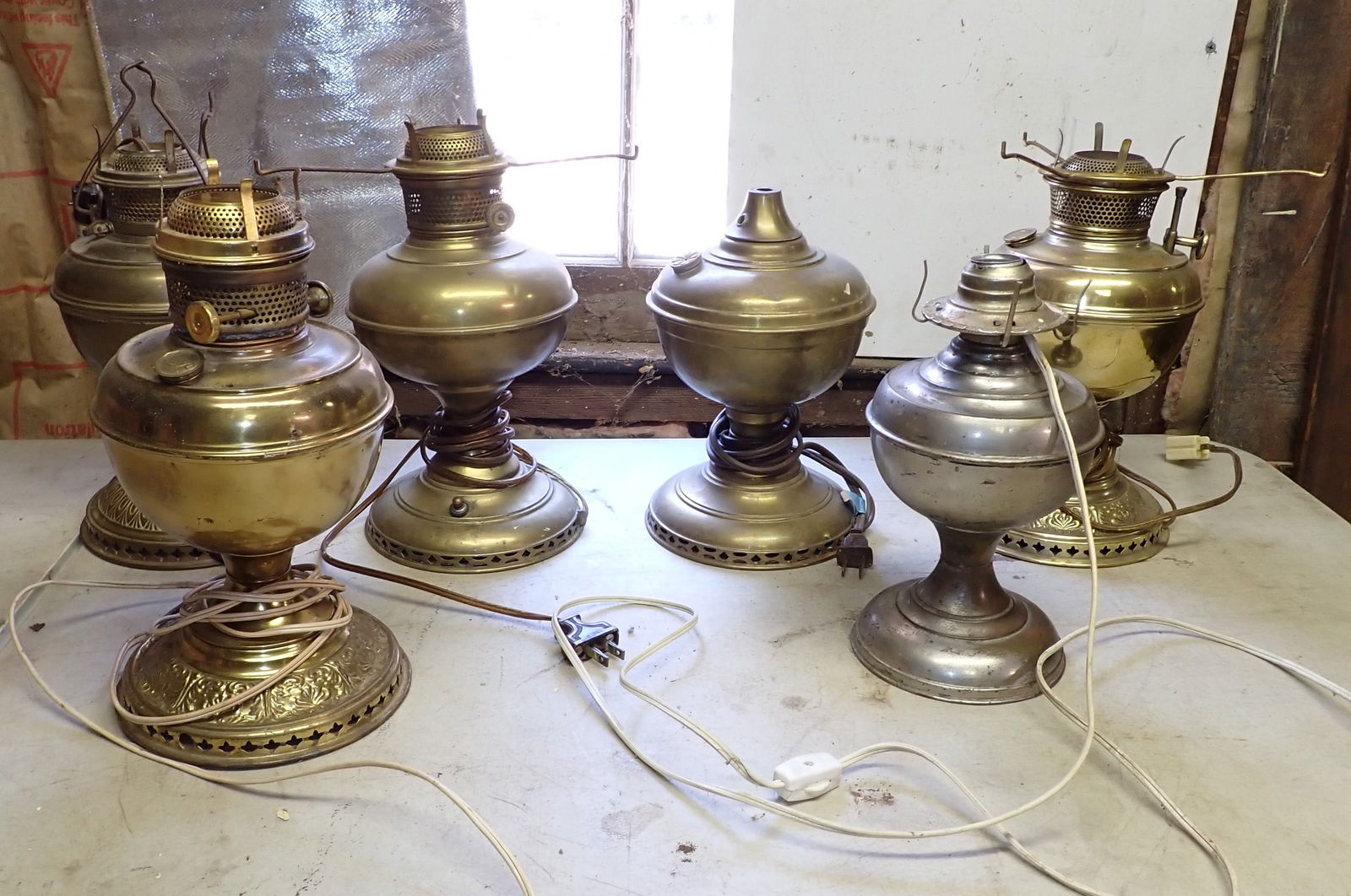 Brass Bradley & Hubbard and Misc Lamps (1 of 3)