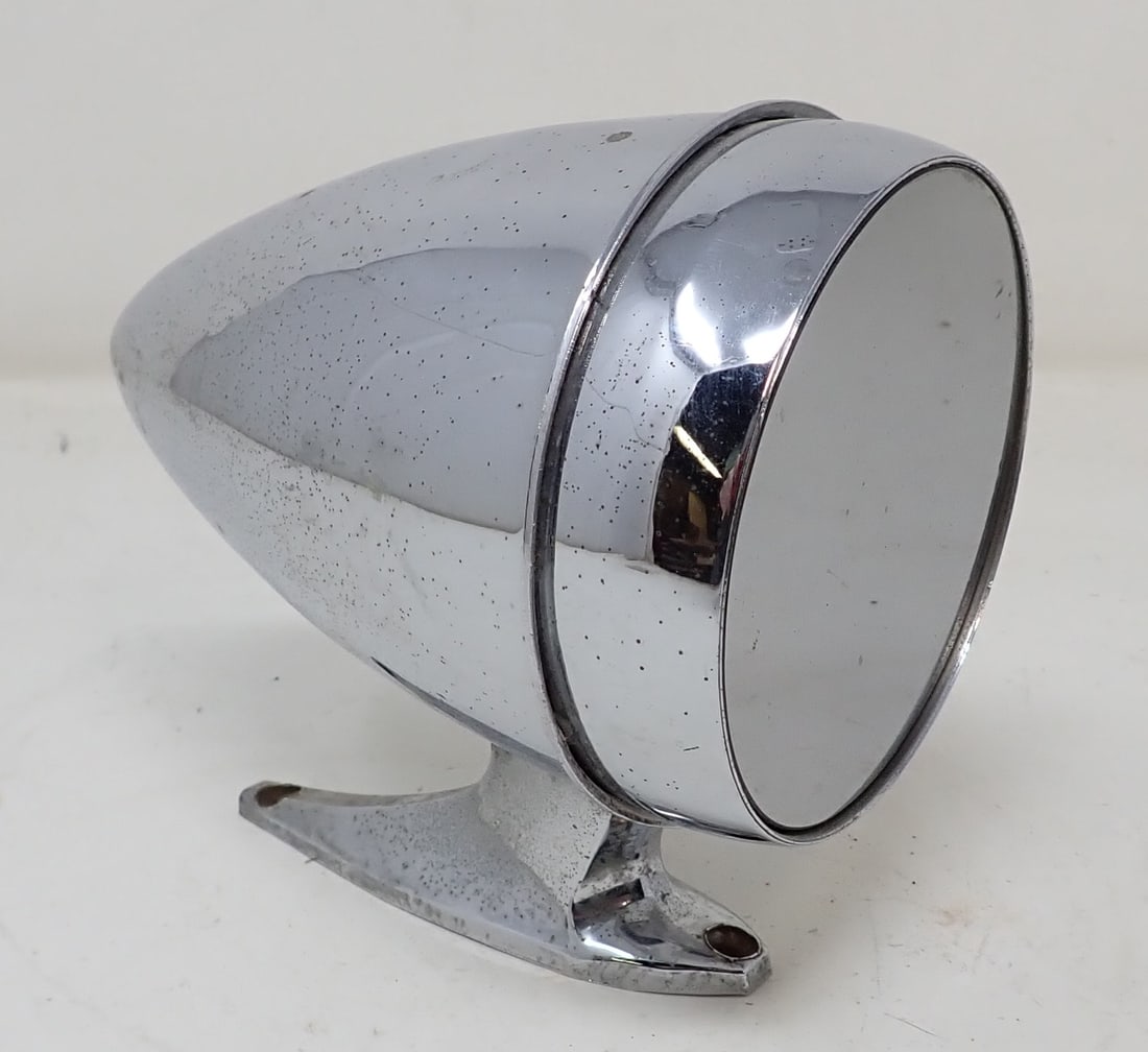 Antique Car Chrome Mirror: Apprx 3 1/2" in diameter and 5 1/2" long