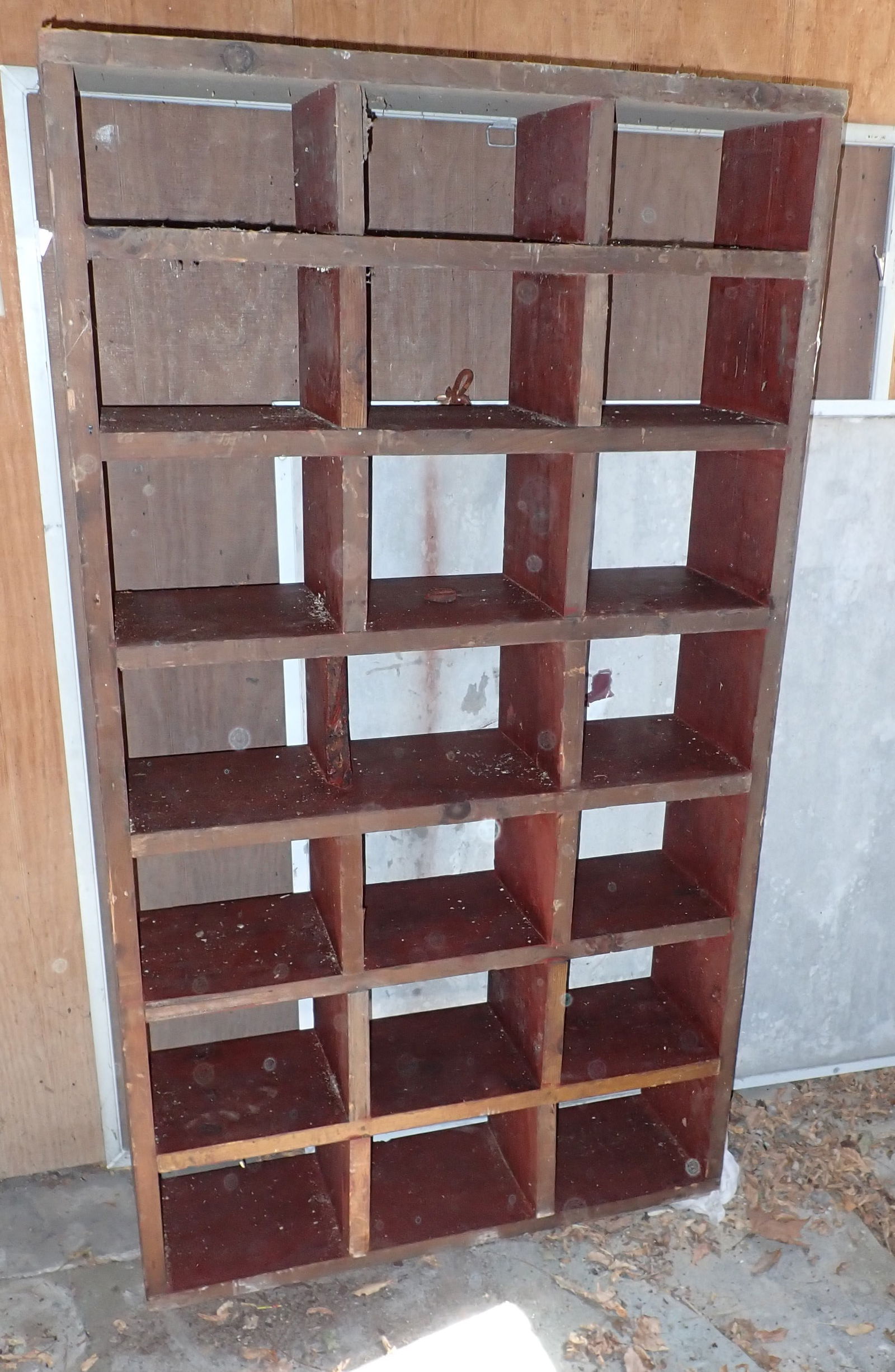 Sorting Shelf in Red Paint (1 of 3)