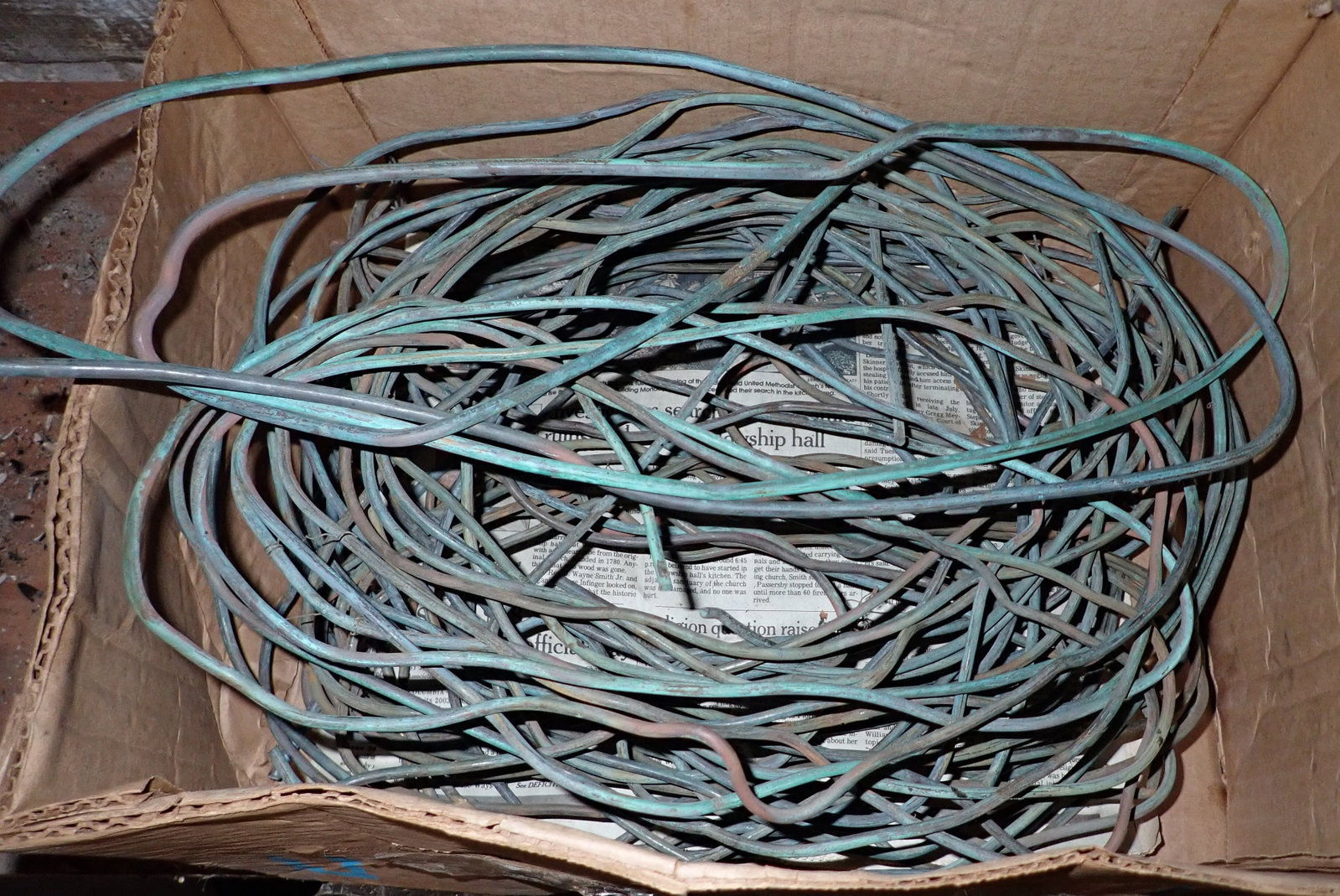 Box of 3/16" Copper: Approx 6-7lbs. ???