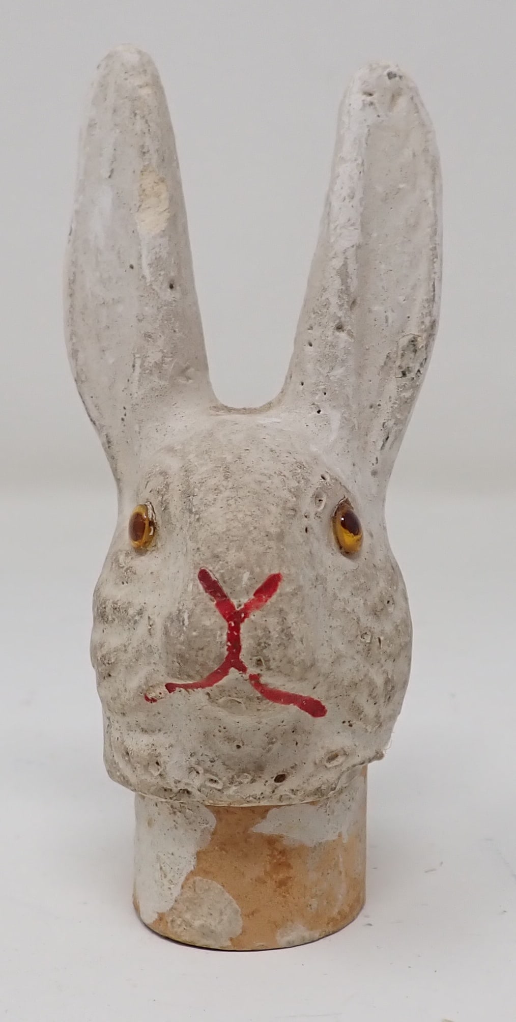 Paper Mache Rabbit Candy Container Top (1 of 2)
