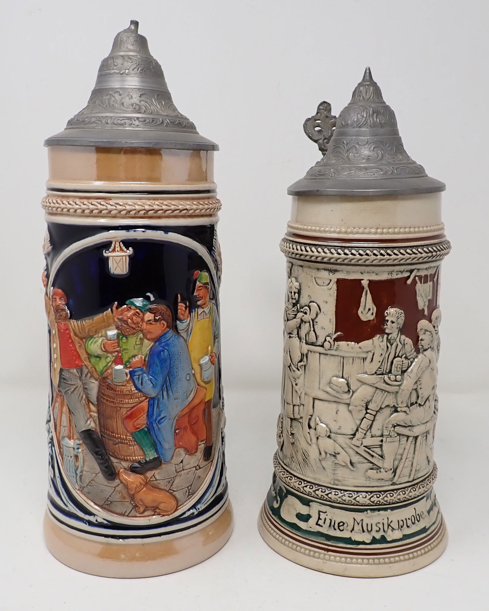 2 German Lidded Beer Steins (1 of 6)