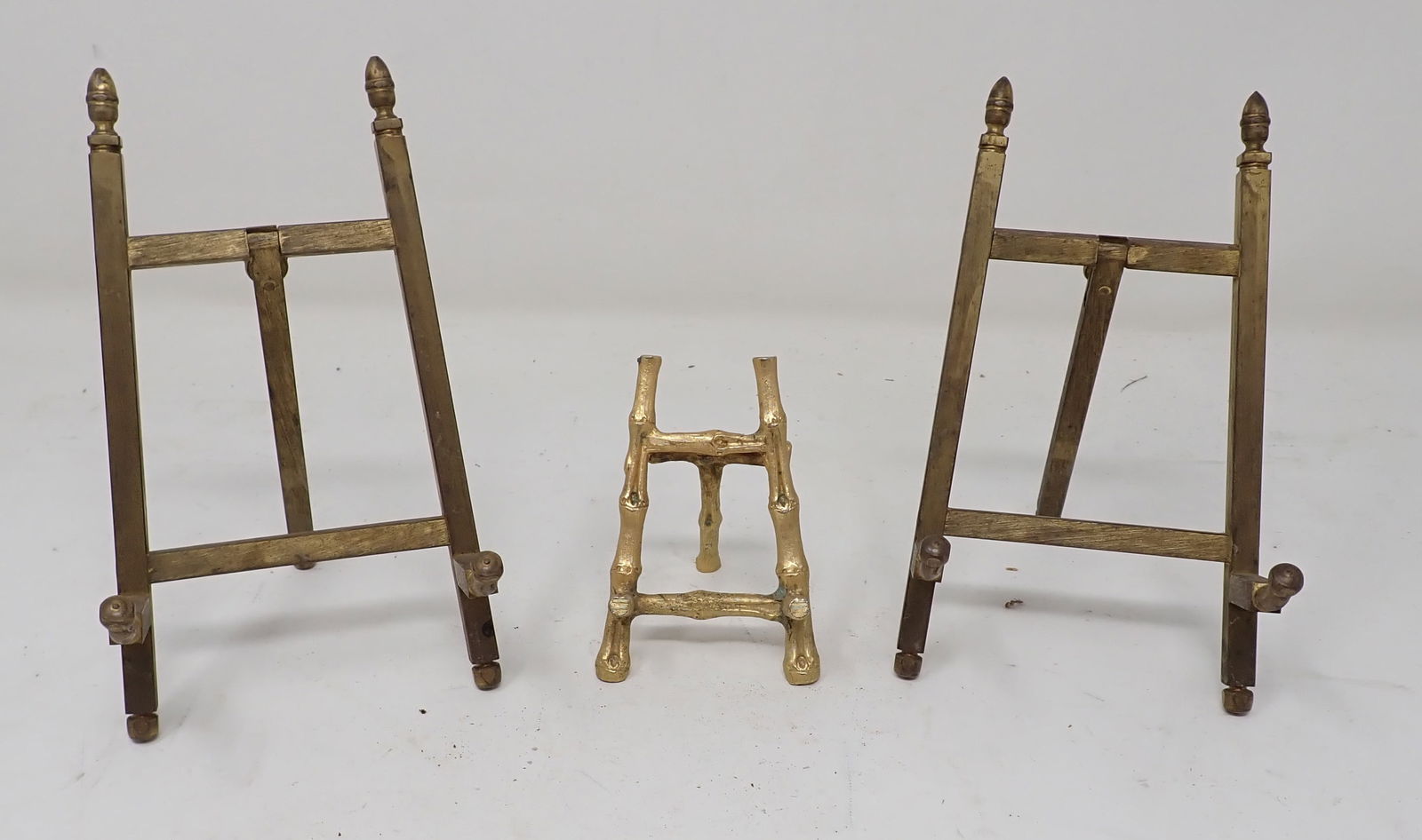 3 Miniature Brass Easels (1 of 2)
