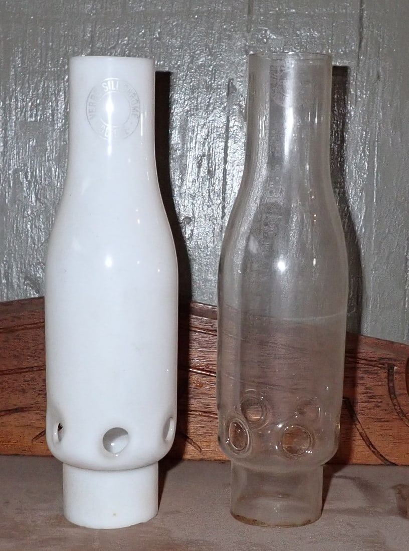 Verre Sili Diaphane & French Oil Lamp Chimneys (1 of 4)