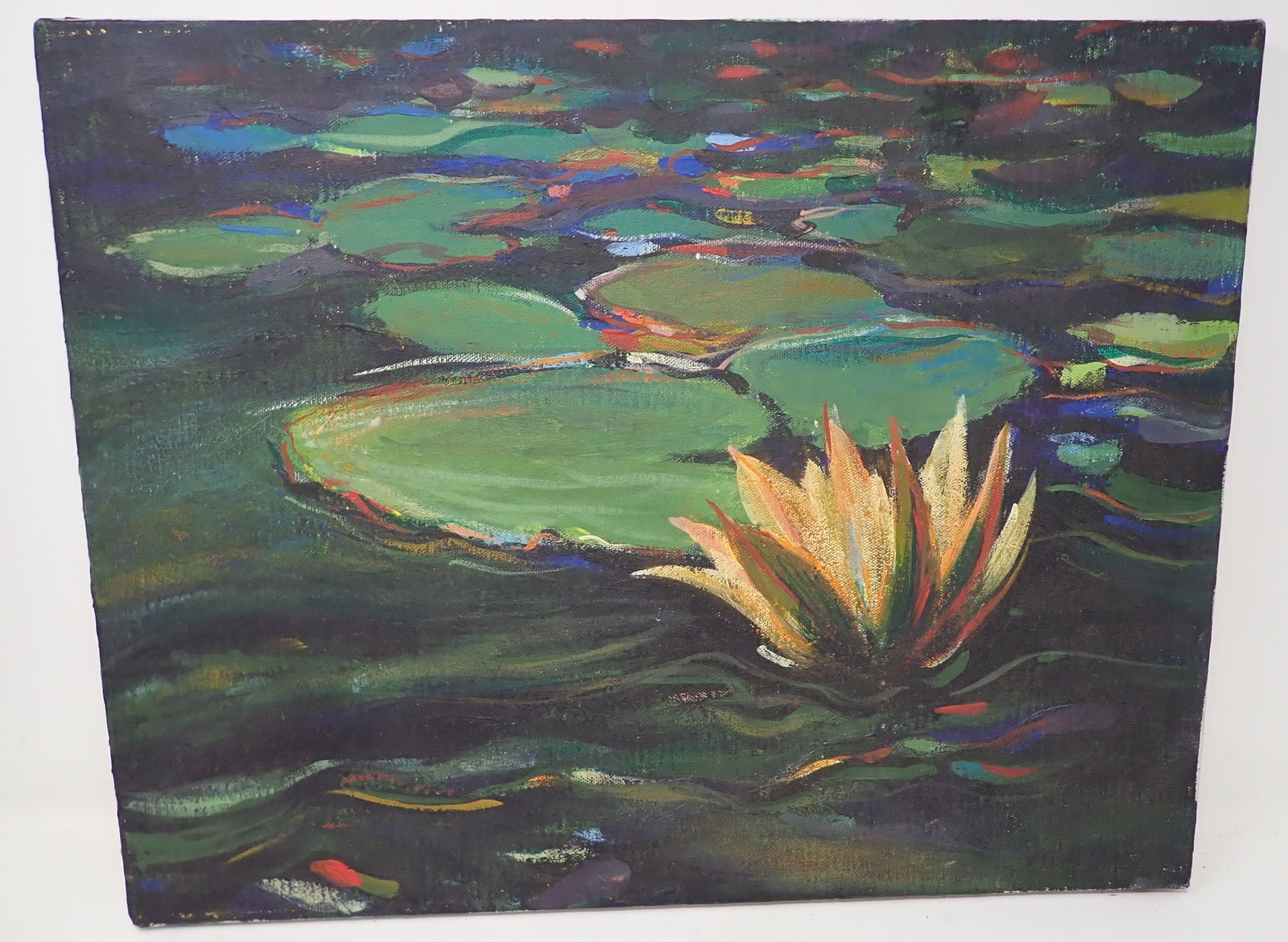 Water Lily Oil on Canvas Painting (1 of 2)