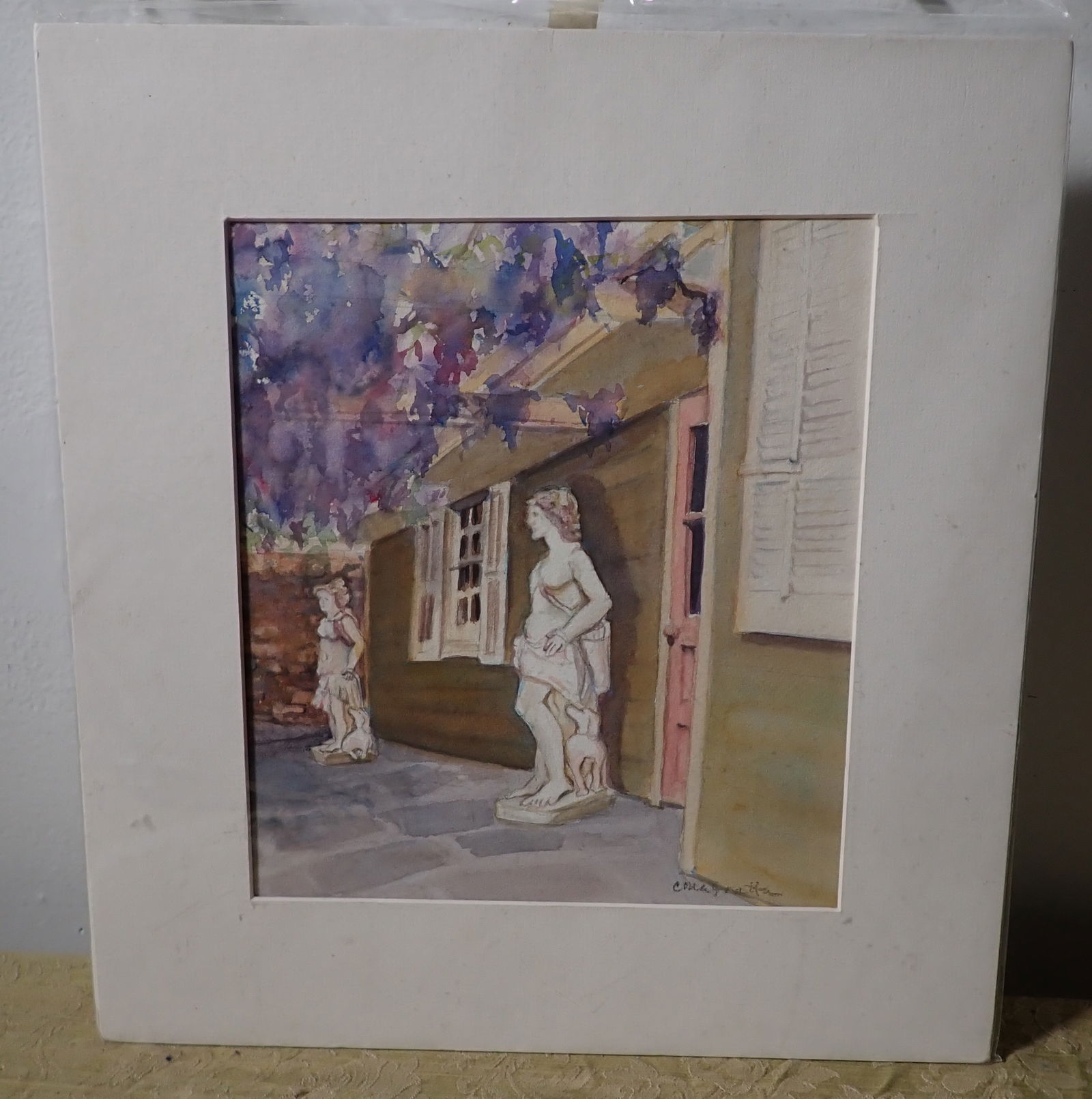 Hunt House Glen Gardner Signed Watercolor (1 of 3)