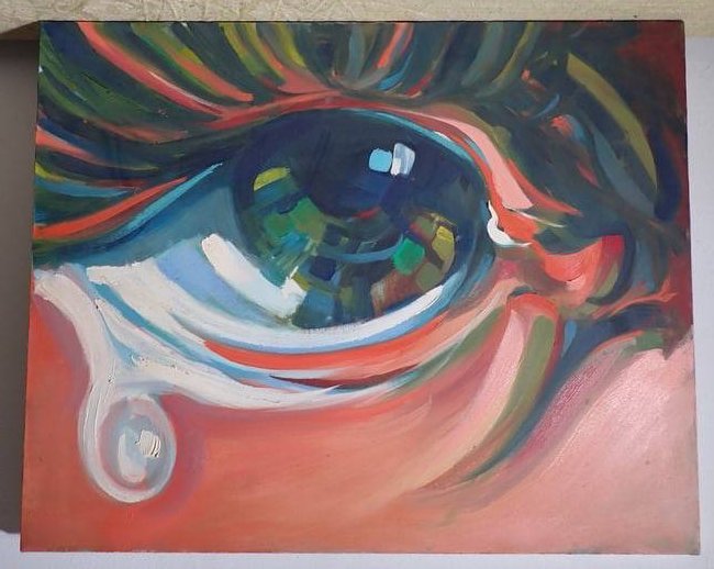 Oil on Canvas Abstract Attri to Wally Barnette (1 of 2)