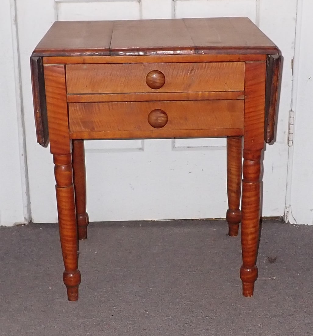 Drop Leaf Two Drawer Stand (1 of 10)
