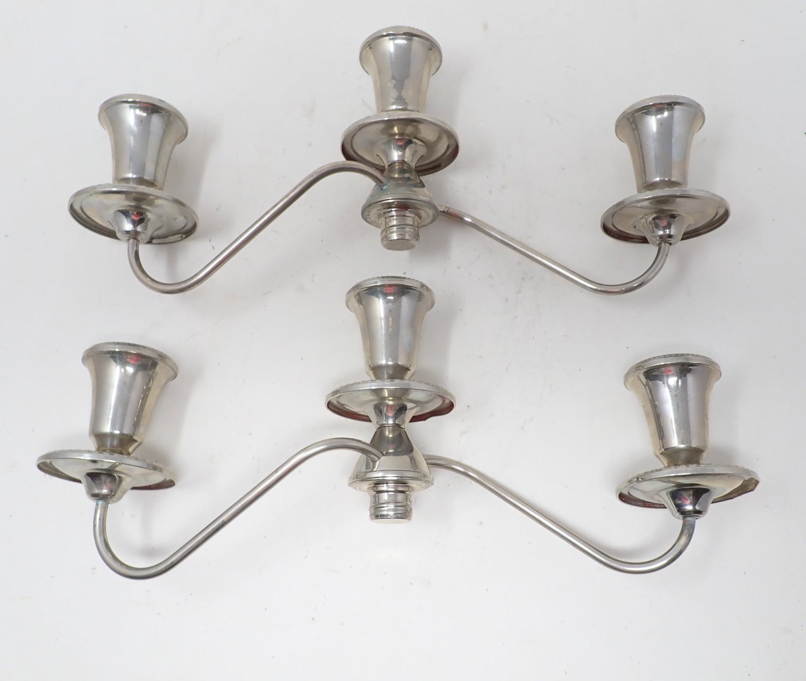 Candelabra Arms: Approx 5 1/2" x 13". Look and feel like sterling. Sold as pictured, with no guarantees