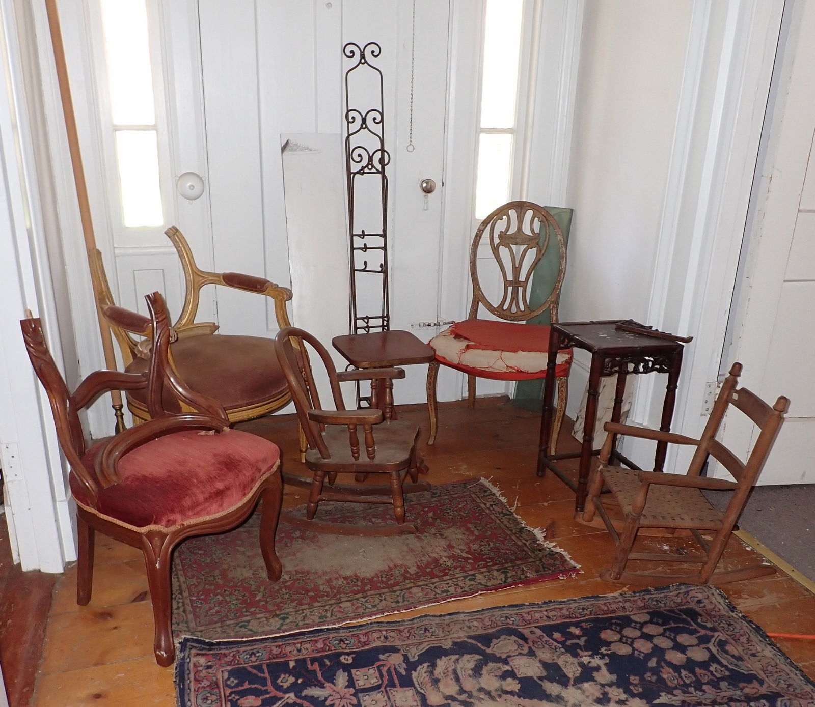 Chairs Tables Shelf Rack & Misc: Take what you want and leave the rest. NO SHIPPING !