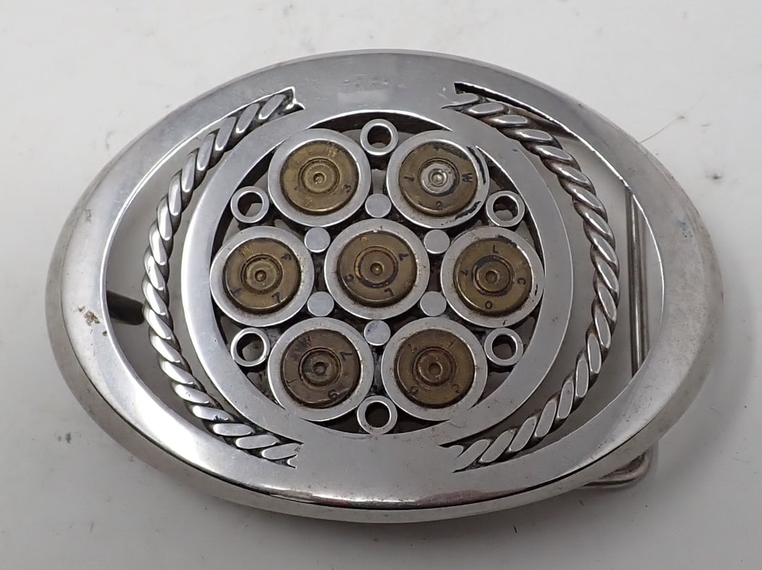 Bullet Belt Buckle: Approx 2 3/8" x 3 1/2"
