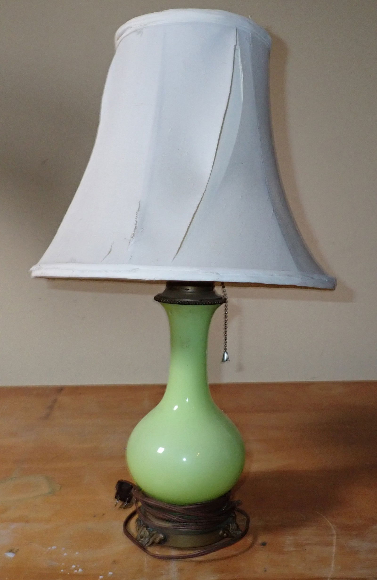 Uranium Glass Table Lamp (1 of 3)