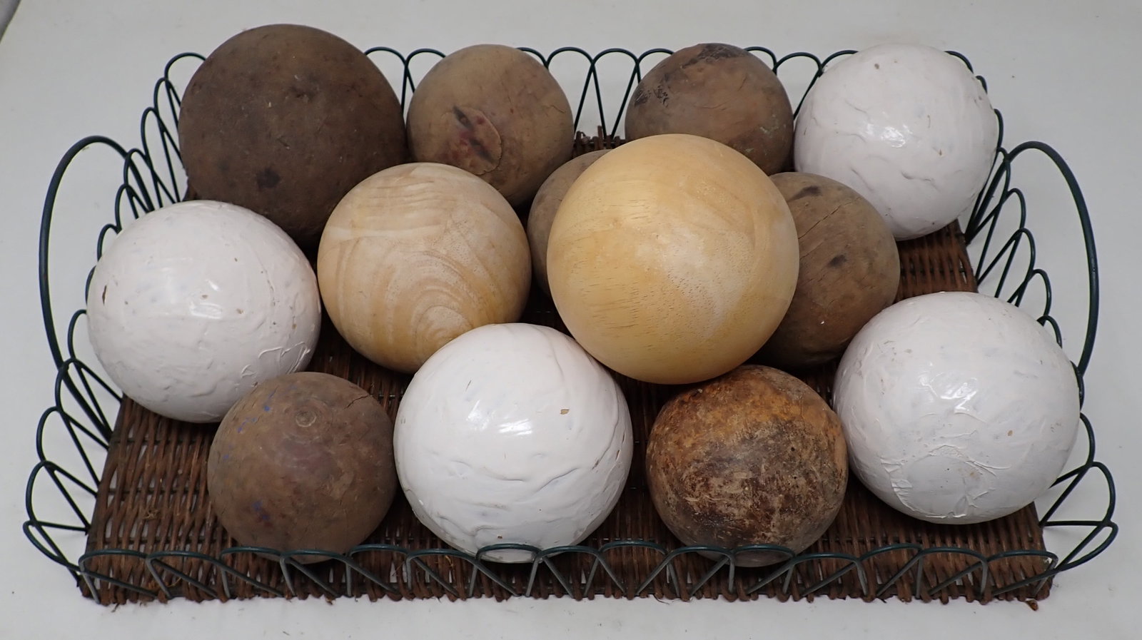 Wooden Balls: Largest are approx 4" in diameter
