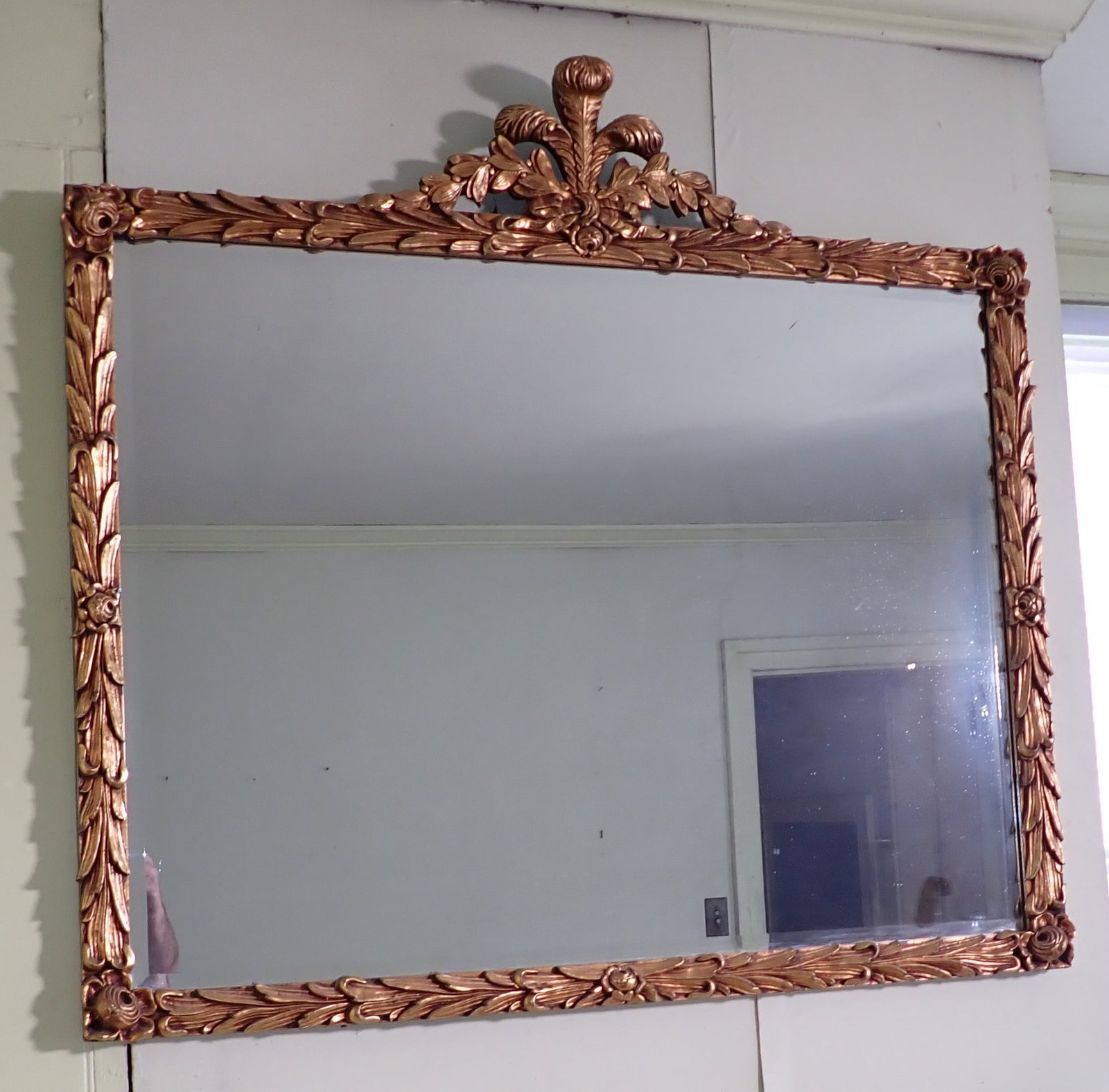Gold Gilt Wall Mirror: Apprx 34" x 36 1/2". No shipping ! Buyer to remove from second floor