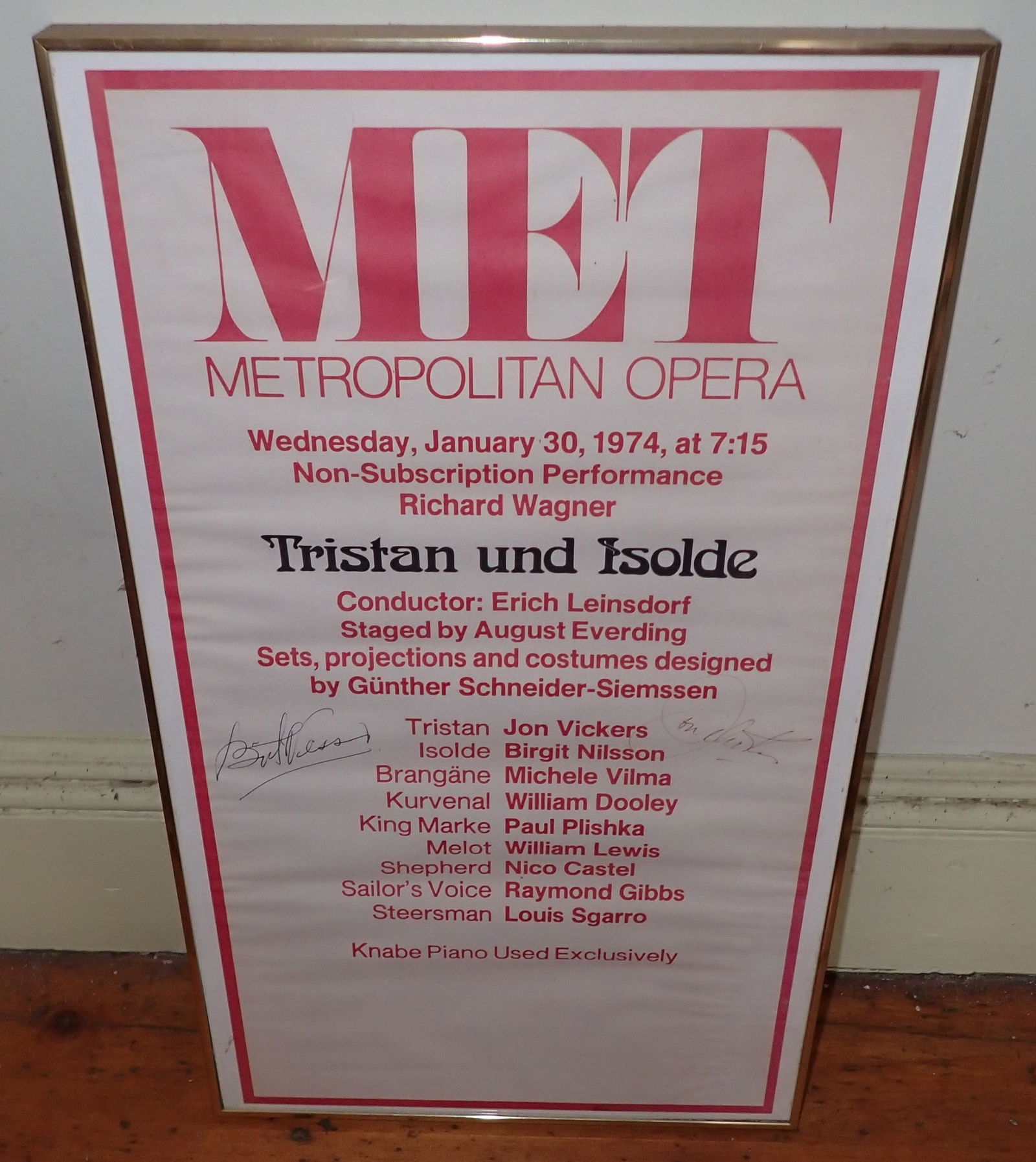 1974 Metropolitan Opera Autographed Poster (1 of 5)