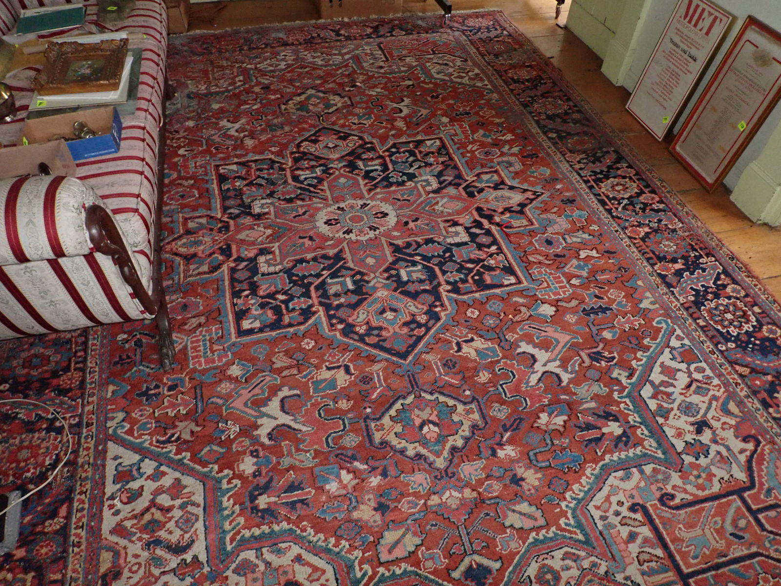Antique Heriz Room Size Oriental Rug (1 of 6)