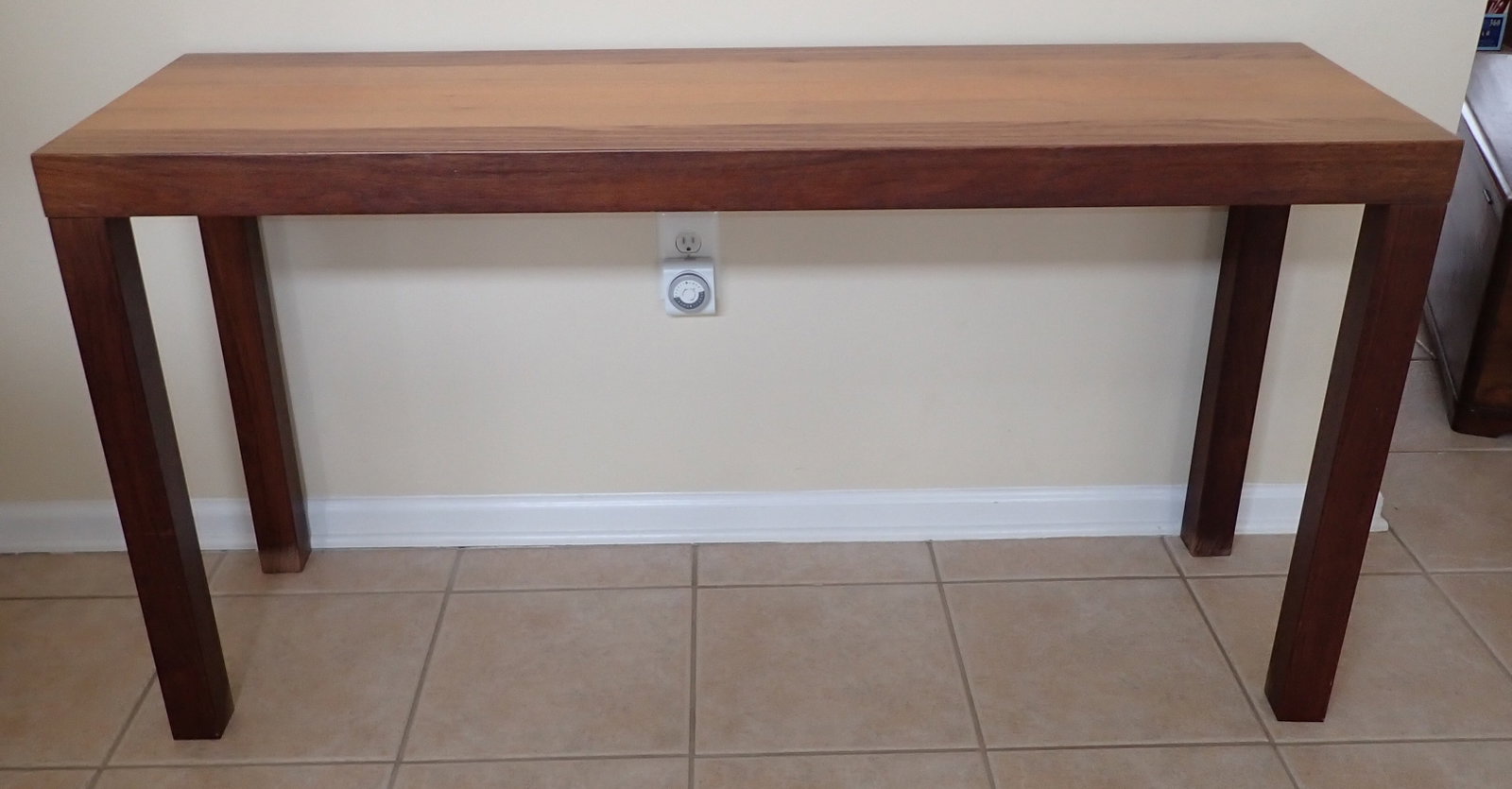 Console Table: Approx 16 5/8" x 54" x 28 1/4" tall. No shipping ! Bring help to remove