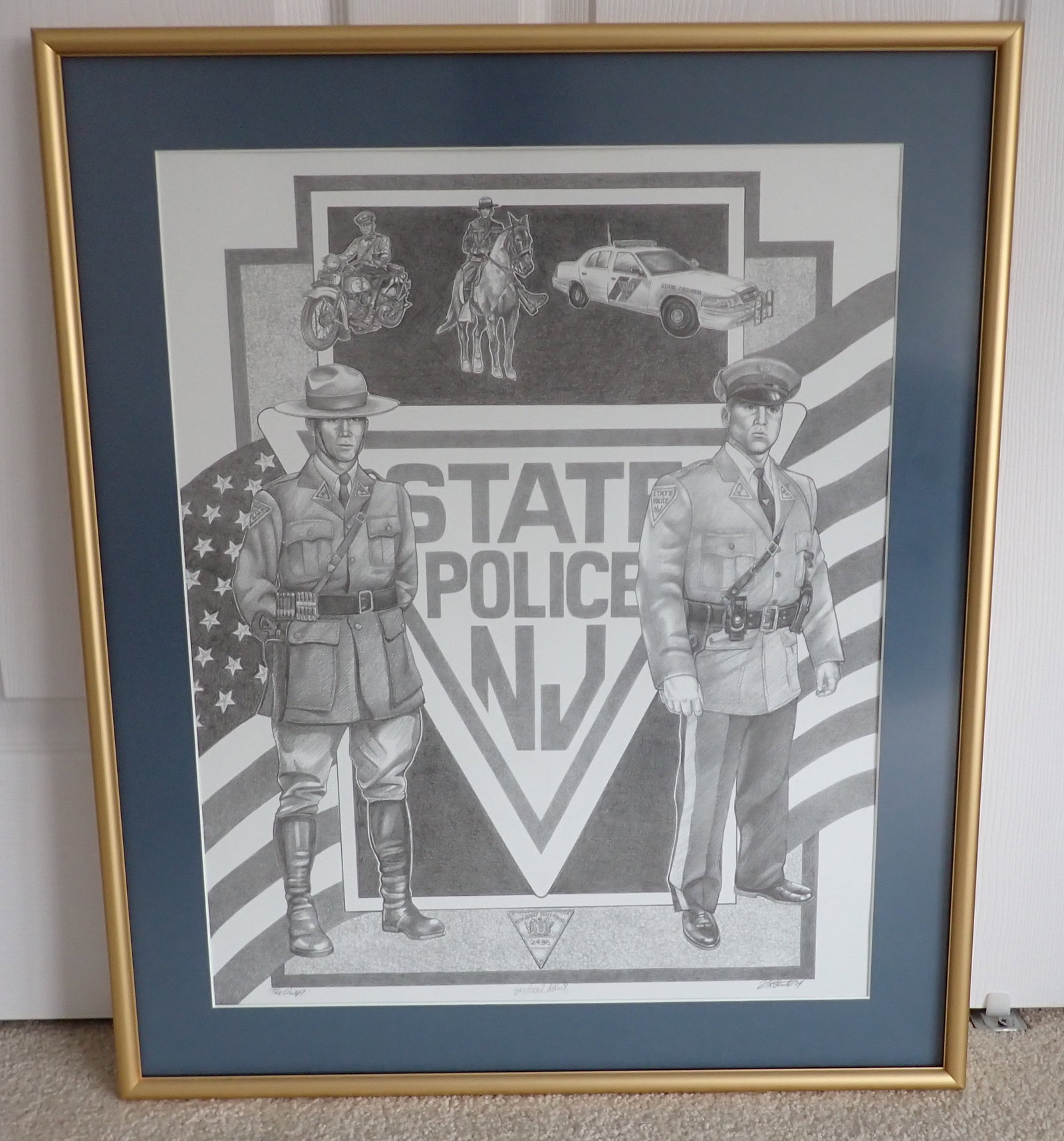 New Jersey State Police "The Outfit" Signed Print (1 of 5)