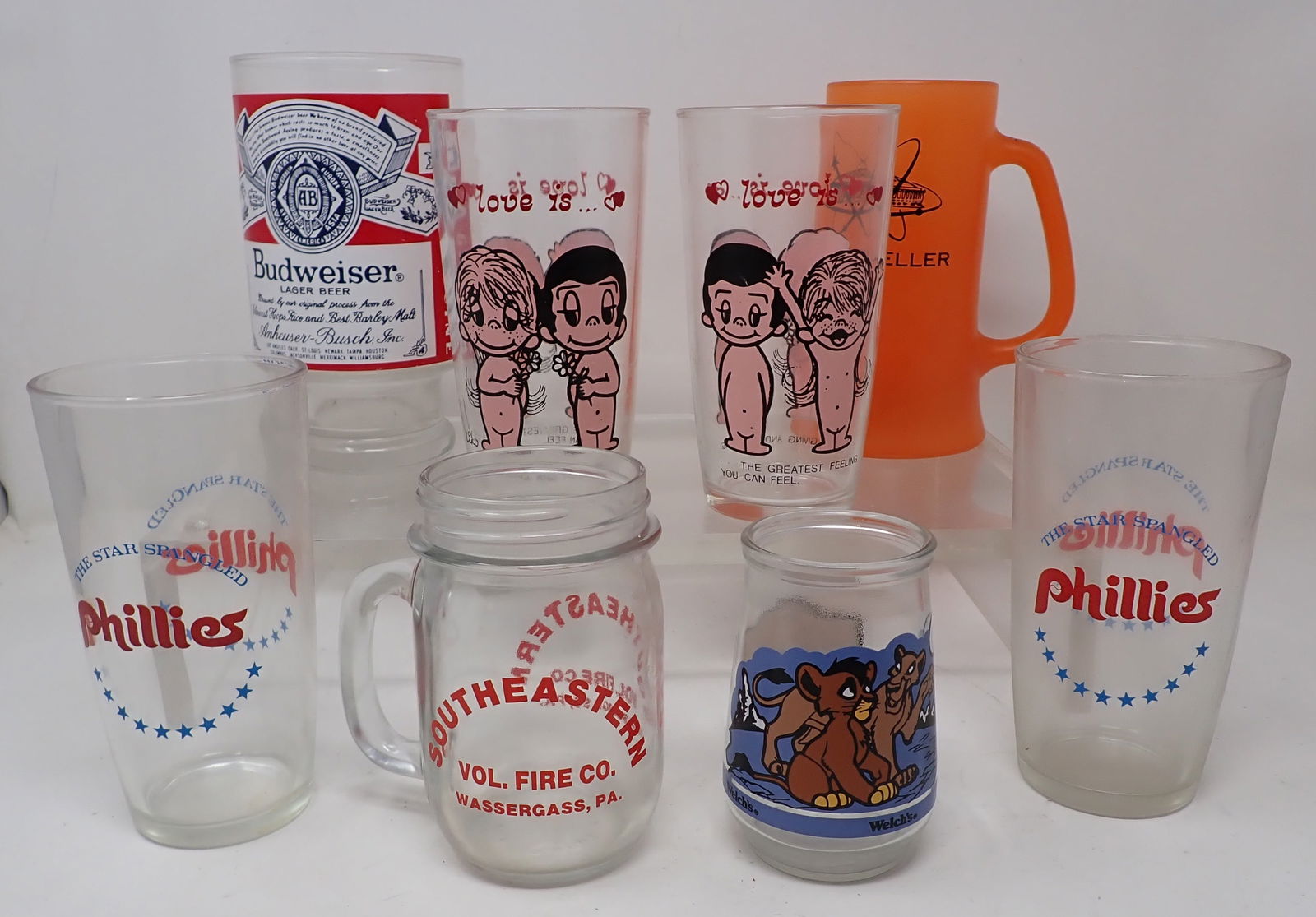 Vintage Drinking Glasses incl Budweiser (1 of 3)