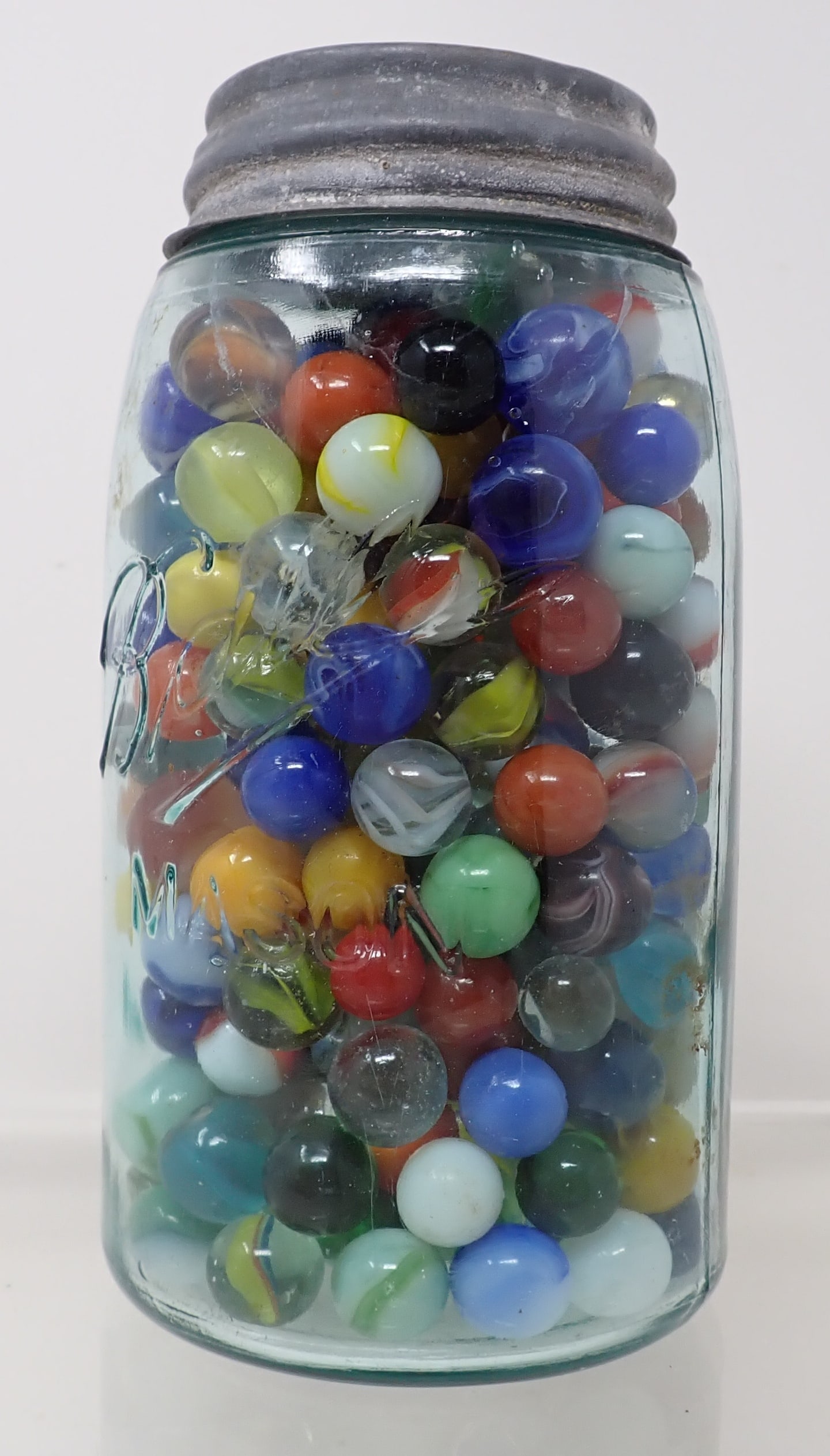 Jar Full of Marbles: Jar is apprx 7" tall