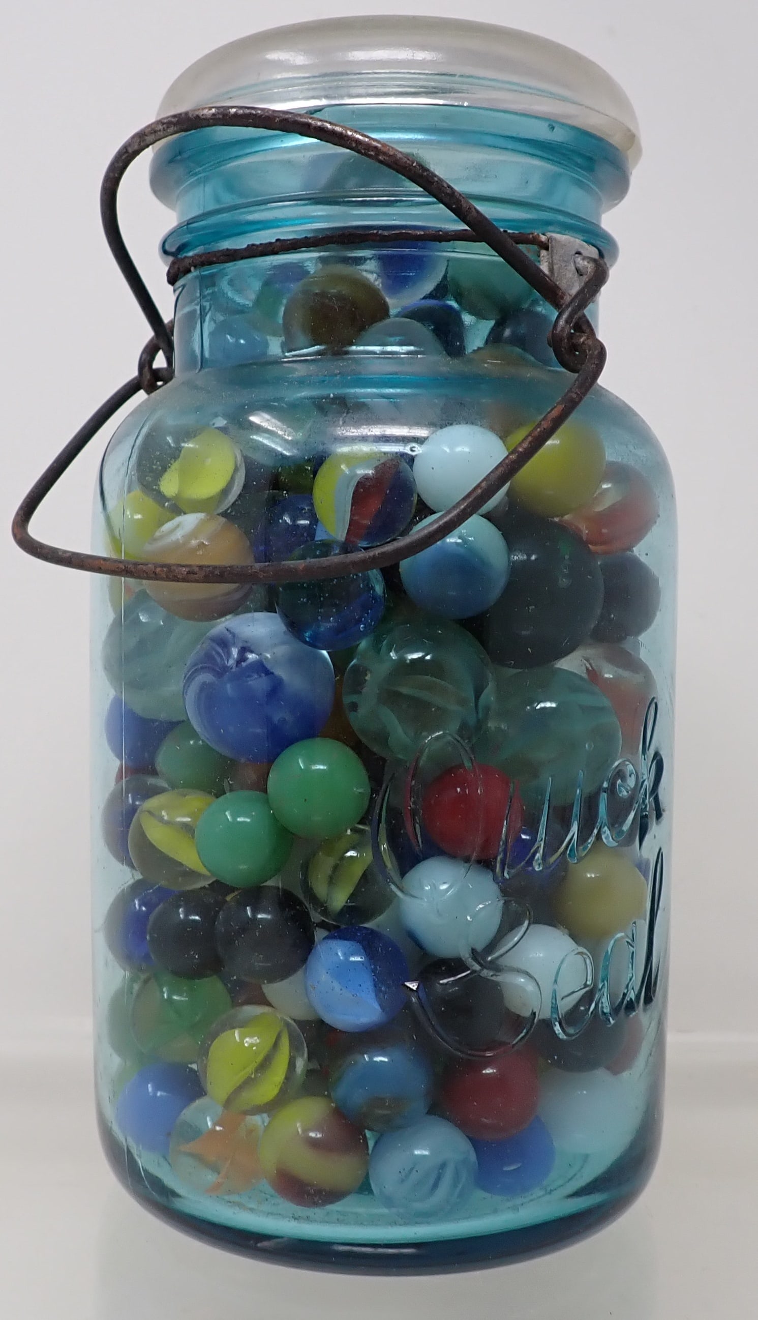 Canning Jar w/ Marbles: Jar is approx 7 1/2" tall