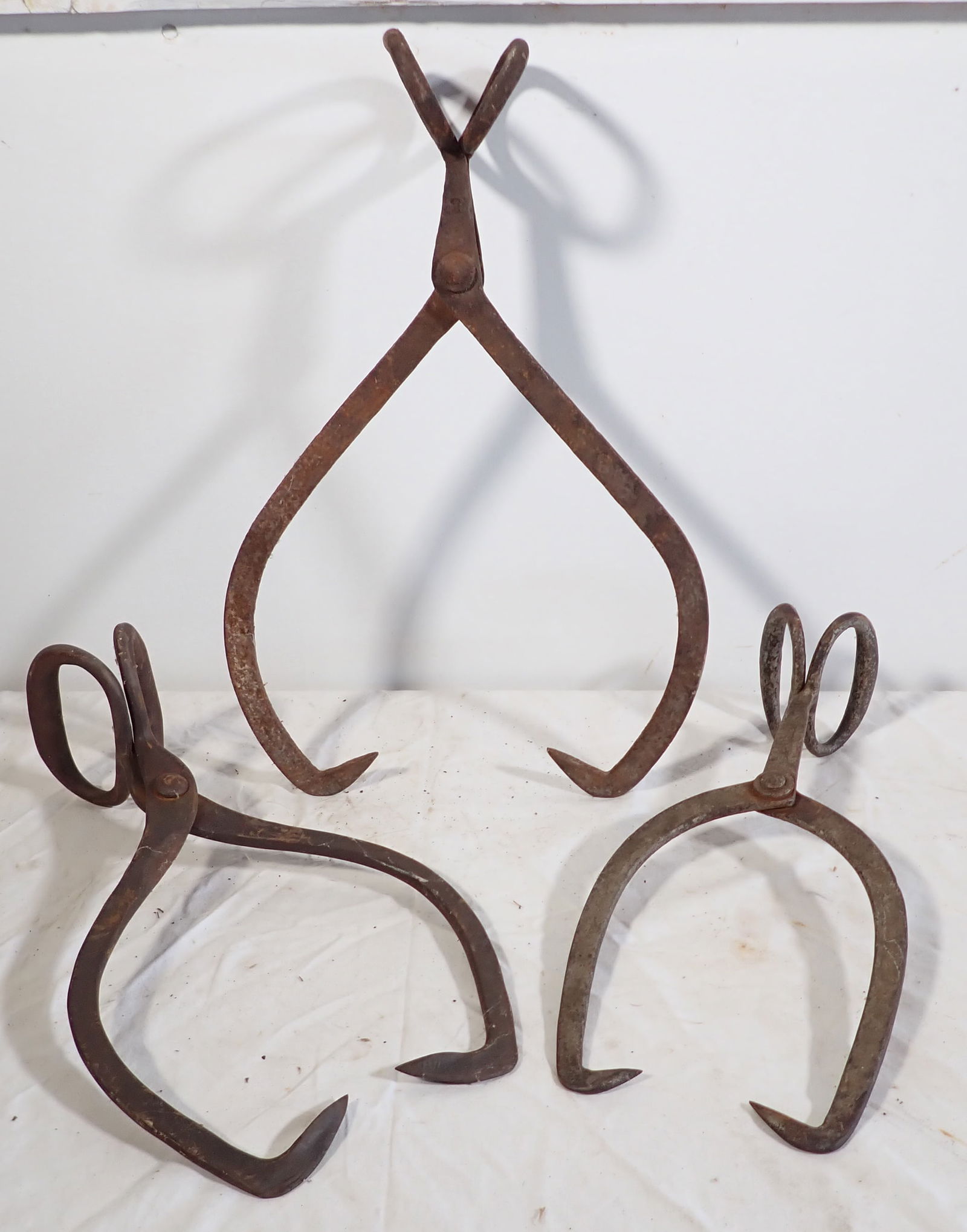 3 Pair of Ice Tongs: Longest are approx 18 1/4" long