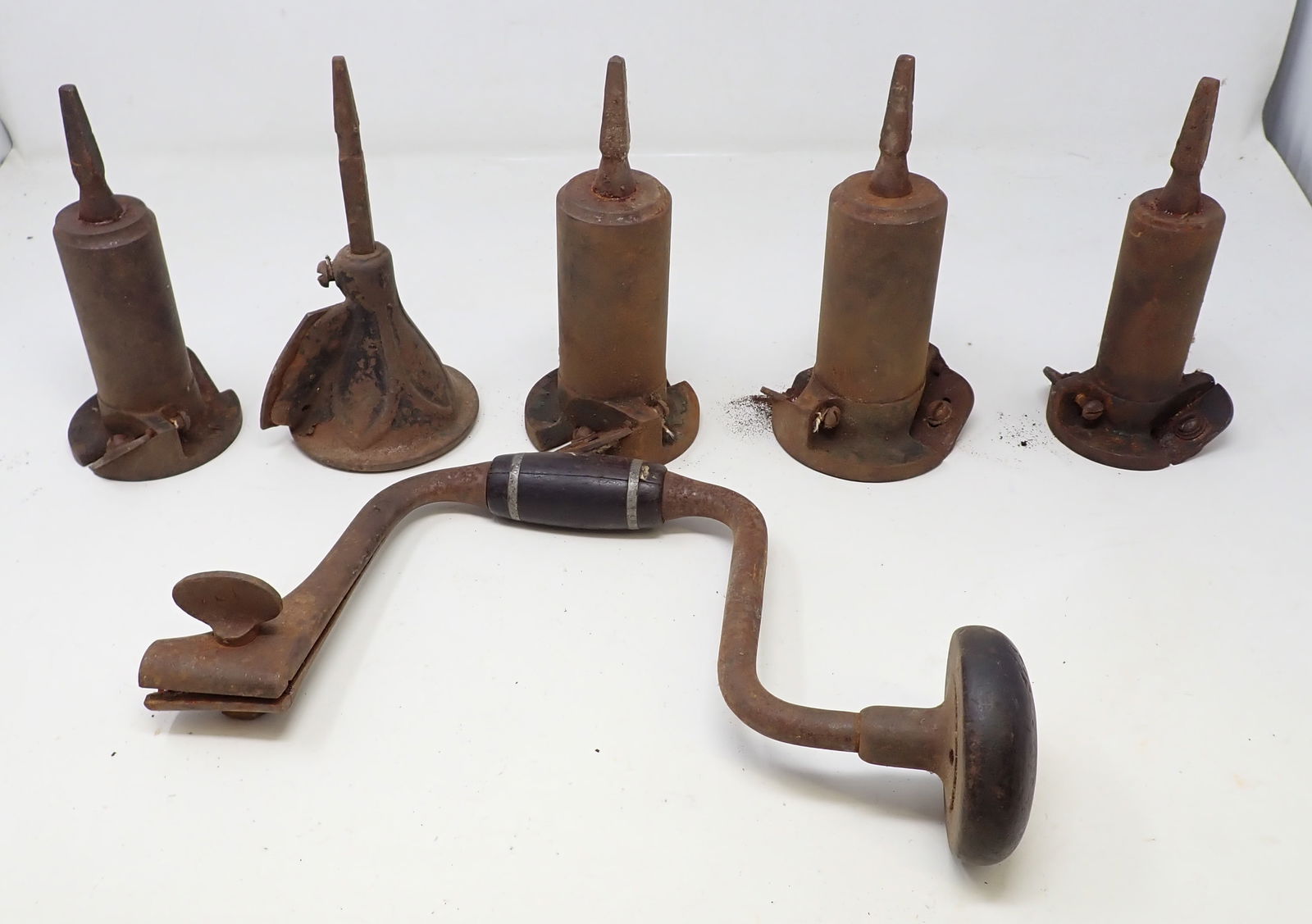 Dowel Cutters & Drill: Largest is apprx 3 1/4" in diameter