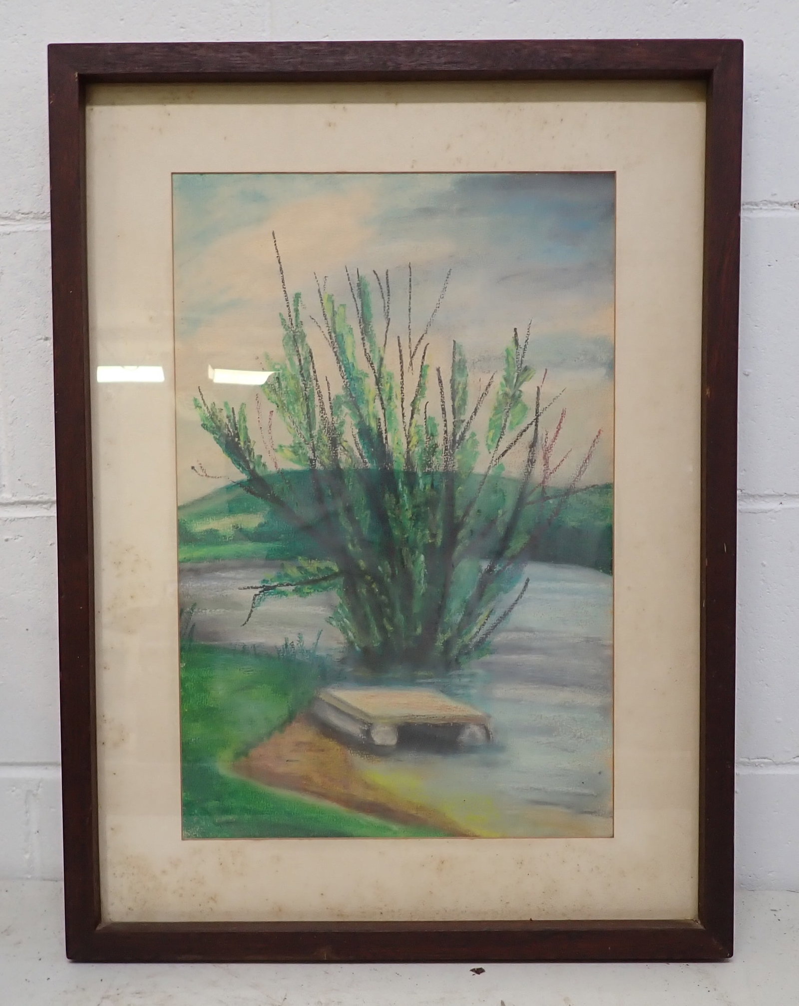 Pastel: Approx 17 1/2" x 23 1/2". No shipping