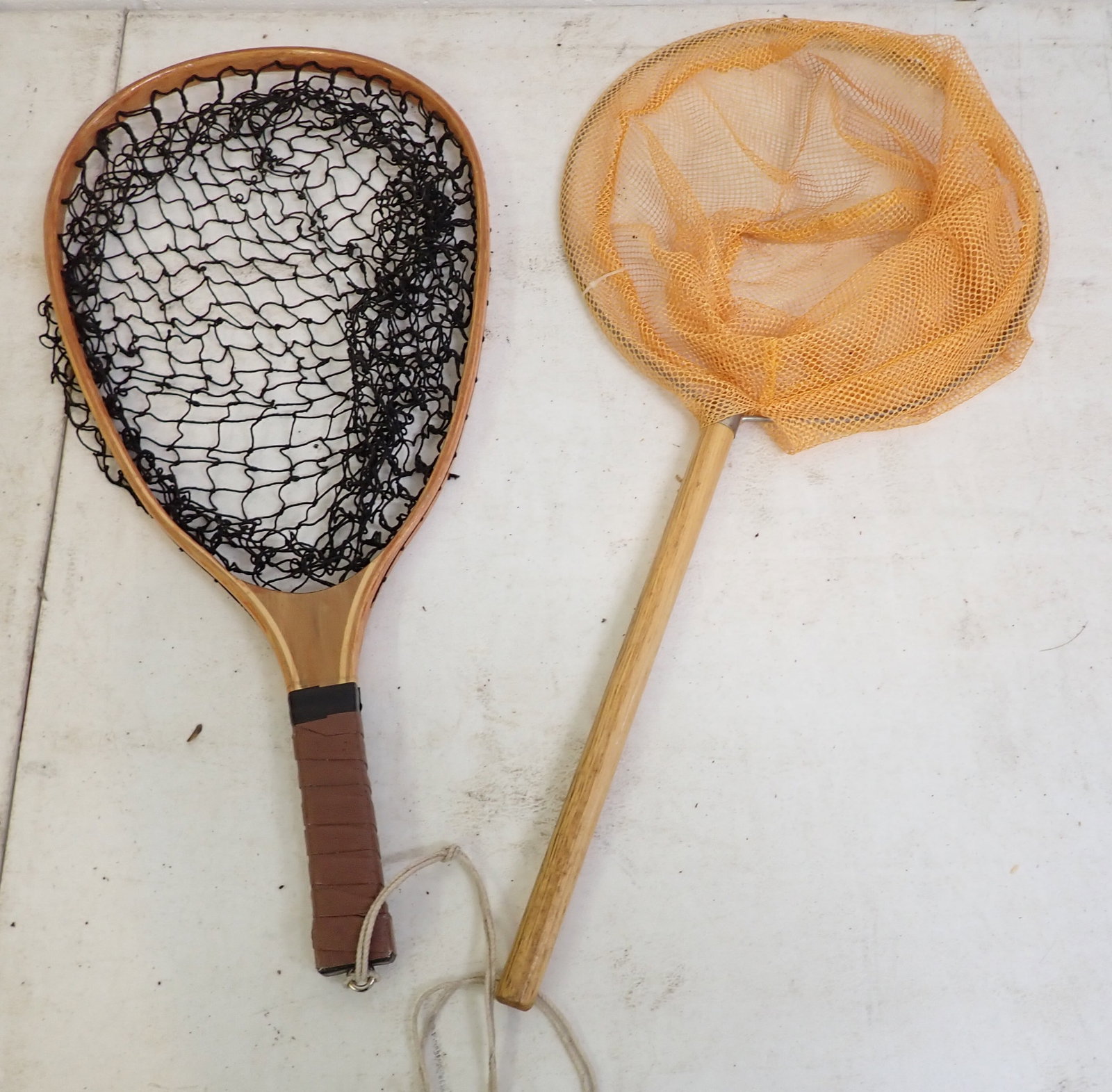 Fishing Nets: Largest is approx 11" x 23 1/2"