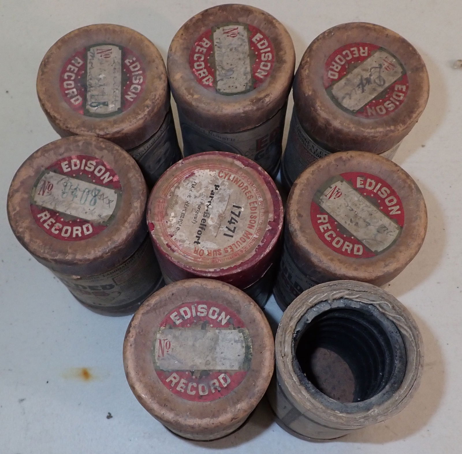 8 Edison Cylinder Records (1 of 2)