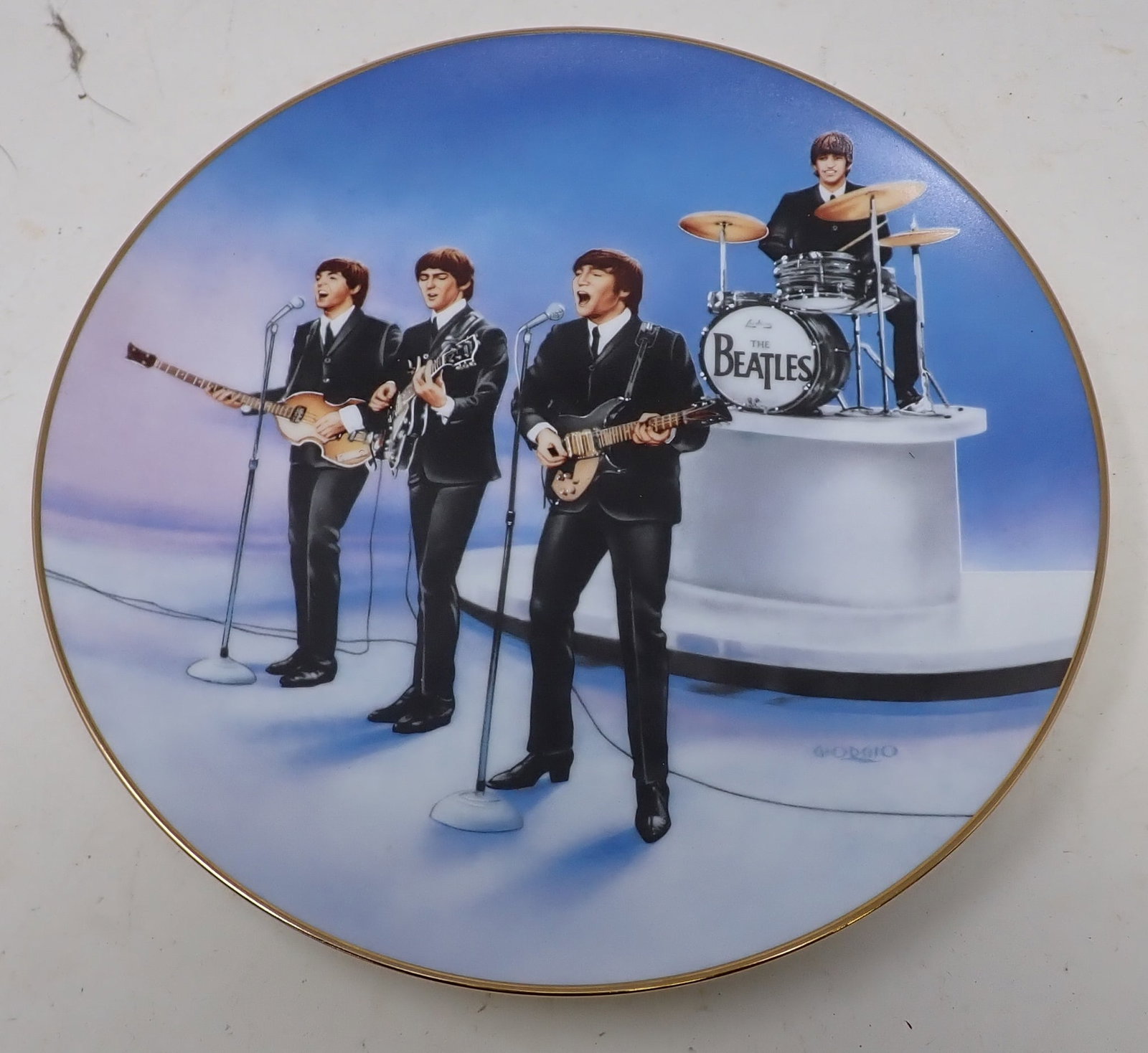 1991 Bradex Beatles in Concert Plate Nate Giorgio: Approx 8 1/2" in diameter