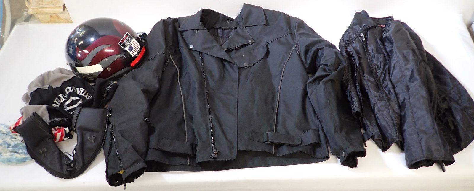 Motorcycle Jacket & Harley Davidson Helmet (1 of 5)