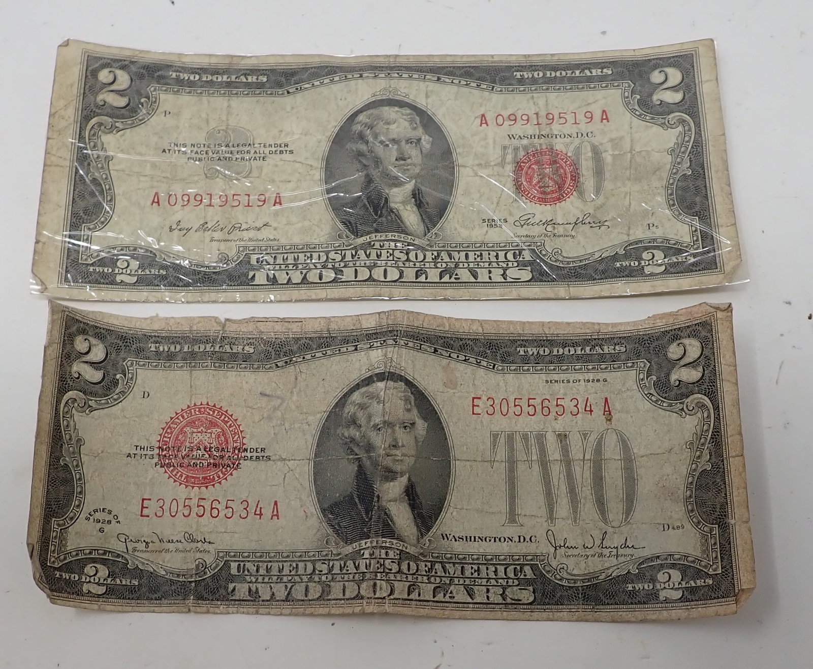 1928 1953 Two Dollar Red Seals: Getting both