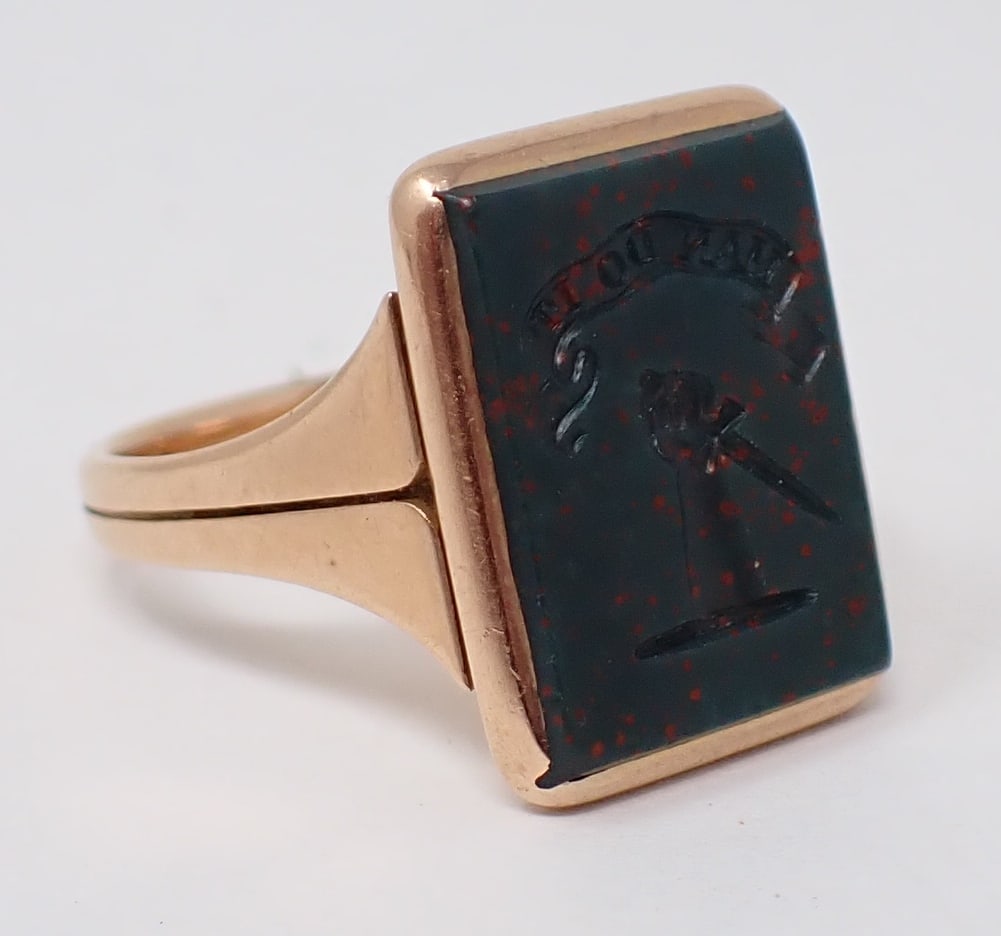 Bloodstone Intaglio Ring (1 of 7)