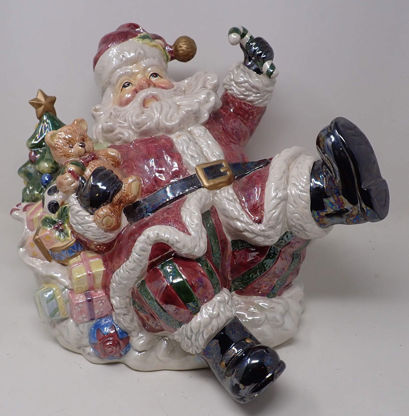 Ceramic Santa Music Box: Approx 12" tall. No shipping