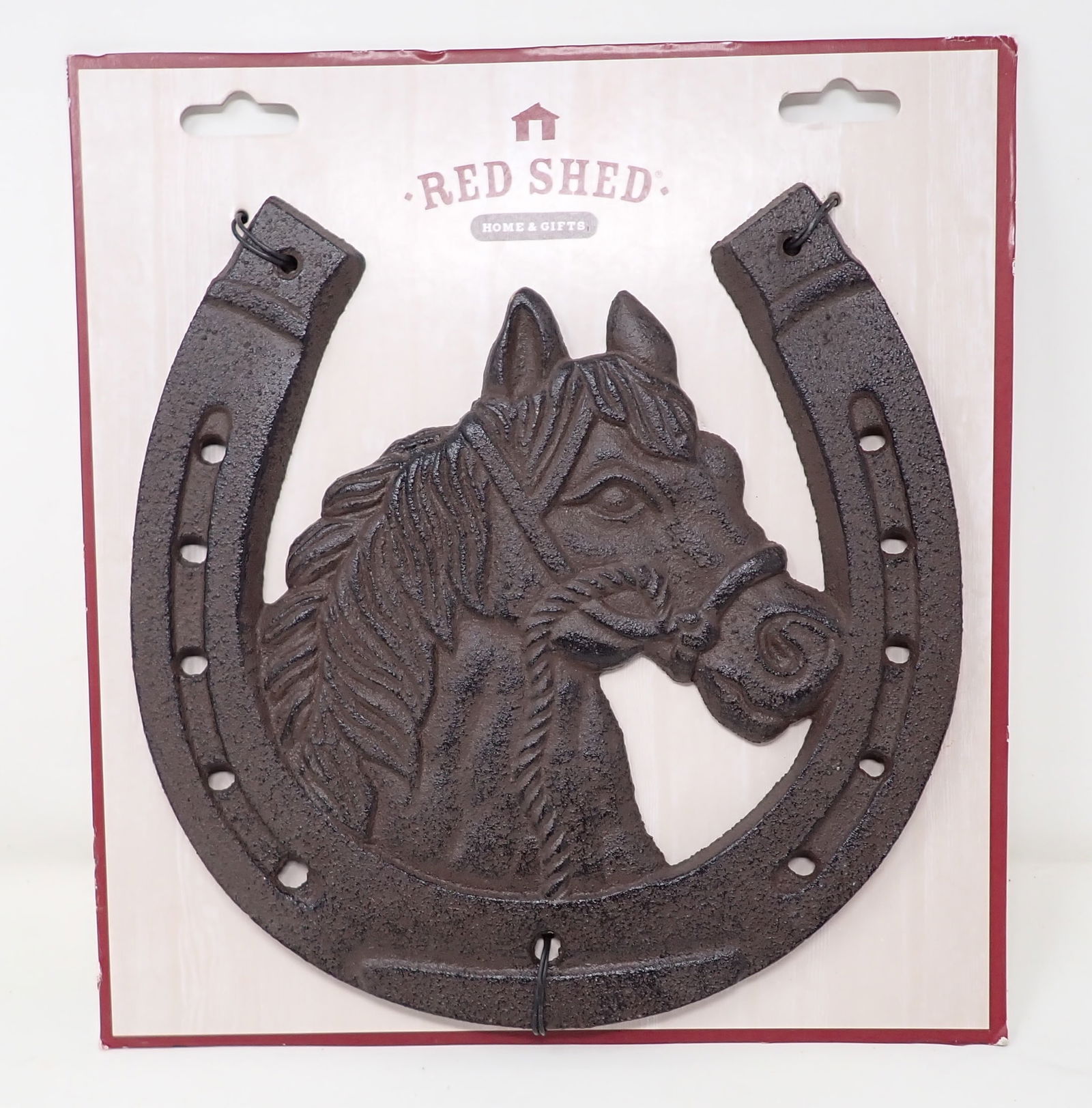 Red Shed Cast Iron Horse Shoe Sign (1 of 1)