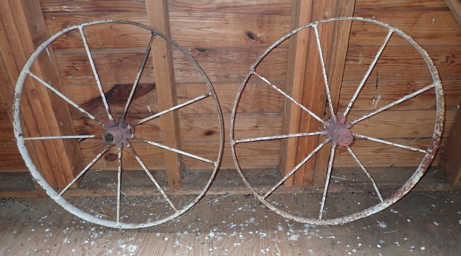 Pair of Iron Wagon Wheels (1 of 3)