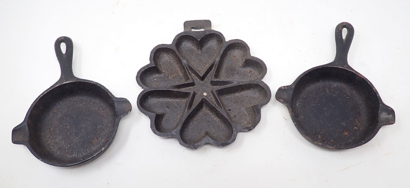 Cast Iron Ashtrays & Heart Mold (1 of 3)