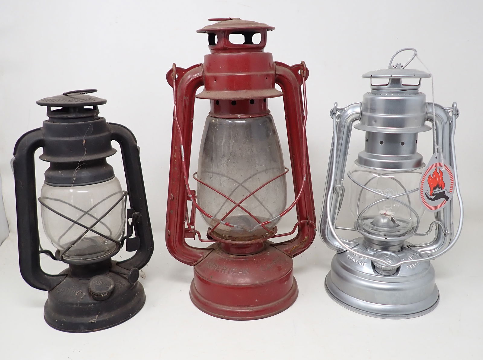 Lamplight Farms American Campfire Lanterns: Also includes Feuer. Tallest is approx 12 1/4" tall.