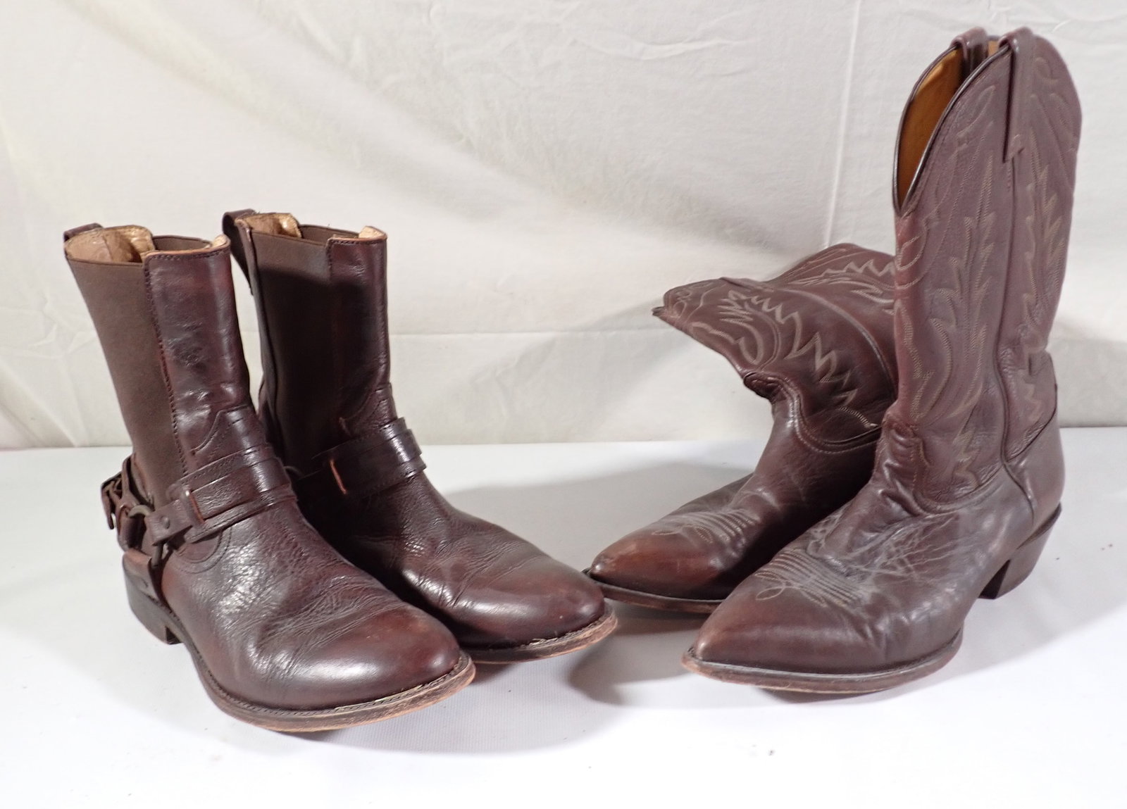 Cowboy Boots: Pair on left is 10D, Right pair is 10 1/2 D