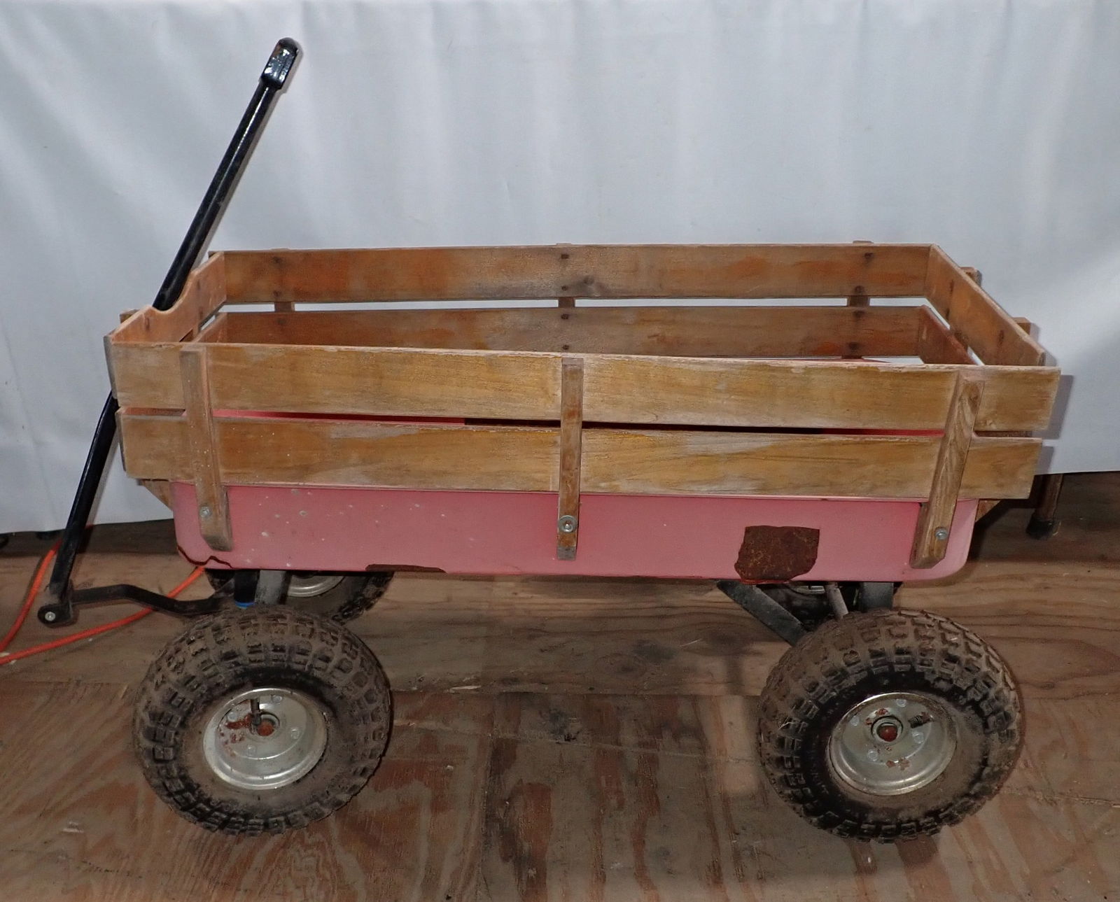 Childrens Wagon: Approx 17 3/4" x 34 3/4" x 21" tall. No shipping