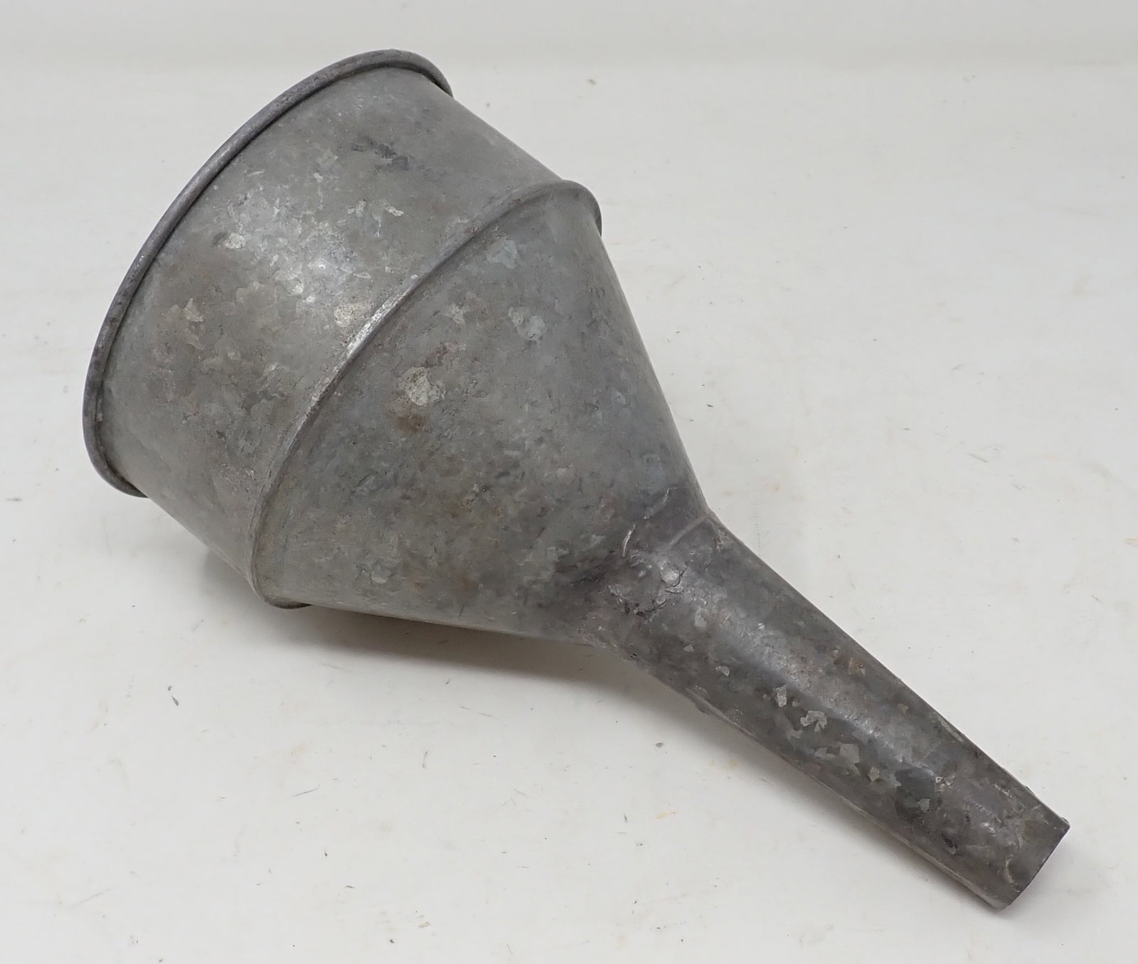 Galvanized Funnel: Approx 4 1/2" in diameter and 8" long