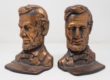 Bronze Abraham Lincoln Bookends