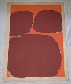 1968 Abstract Signed Oil Painting