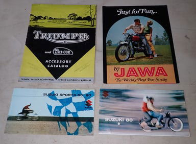 Triumph Jawa & Suzuki Motorcycle Brochures