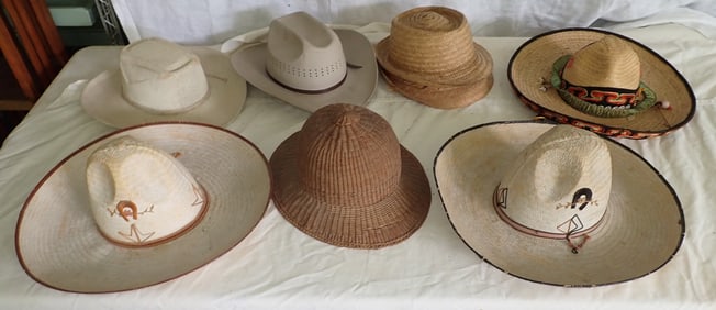 Hats incl Mexican & Wicker