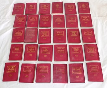30 Little Leather Miniature Library Books