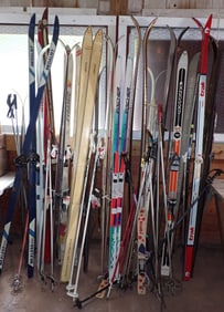 Large Lot of Skis & Poles